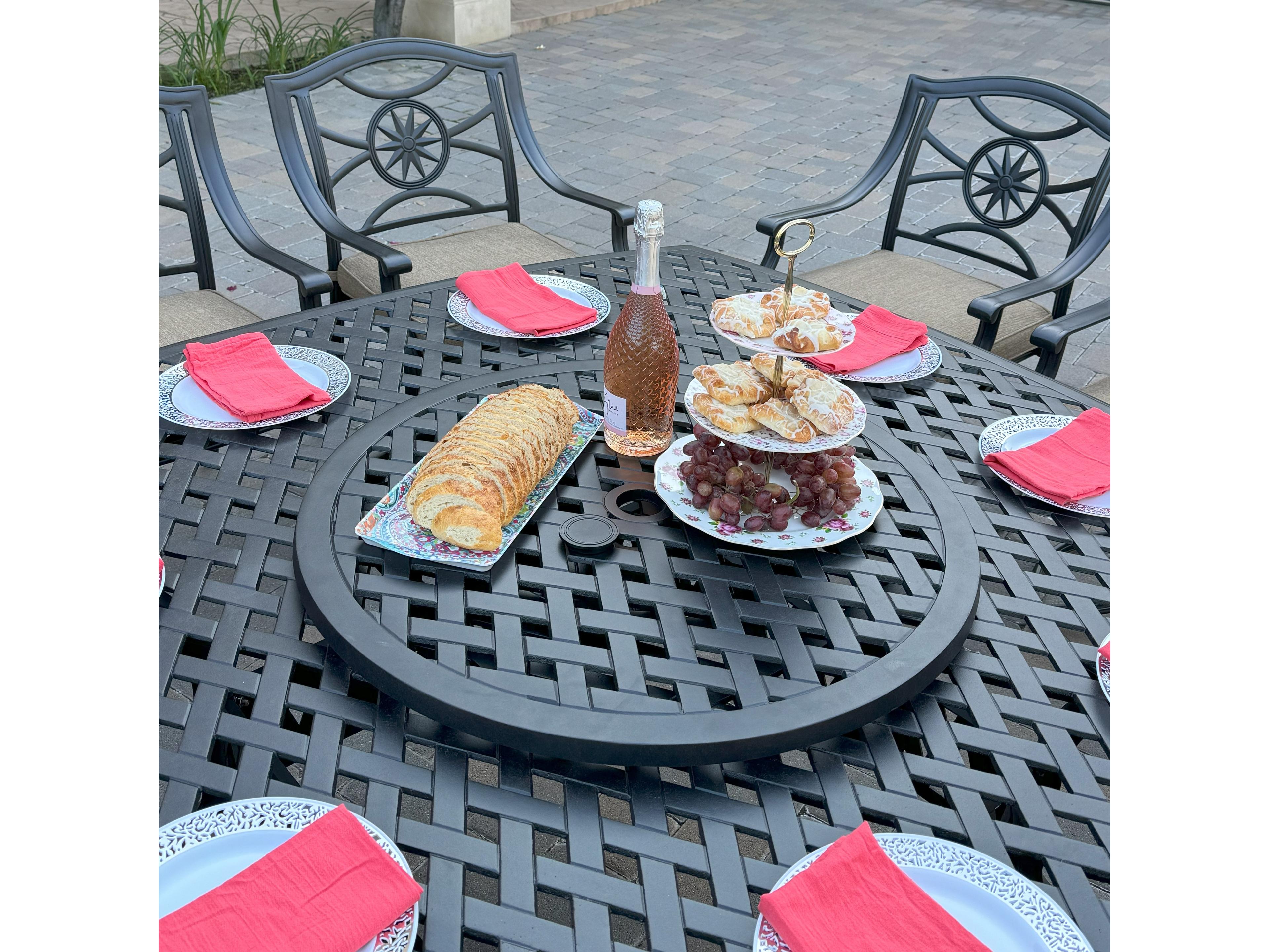 Darlee Outdoor Living Ten Star Cast Aluminum 10-Piece Outdoor Dining Set