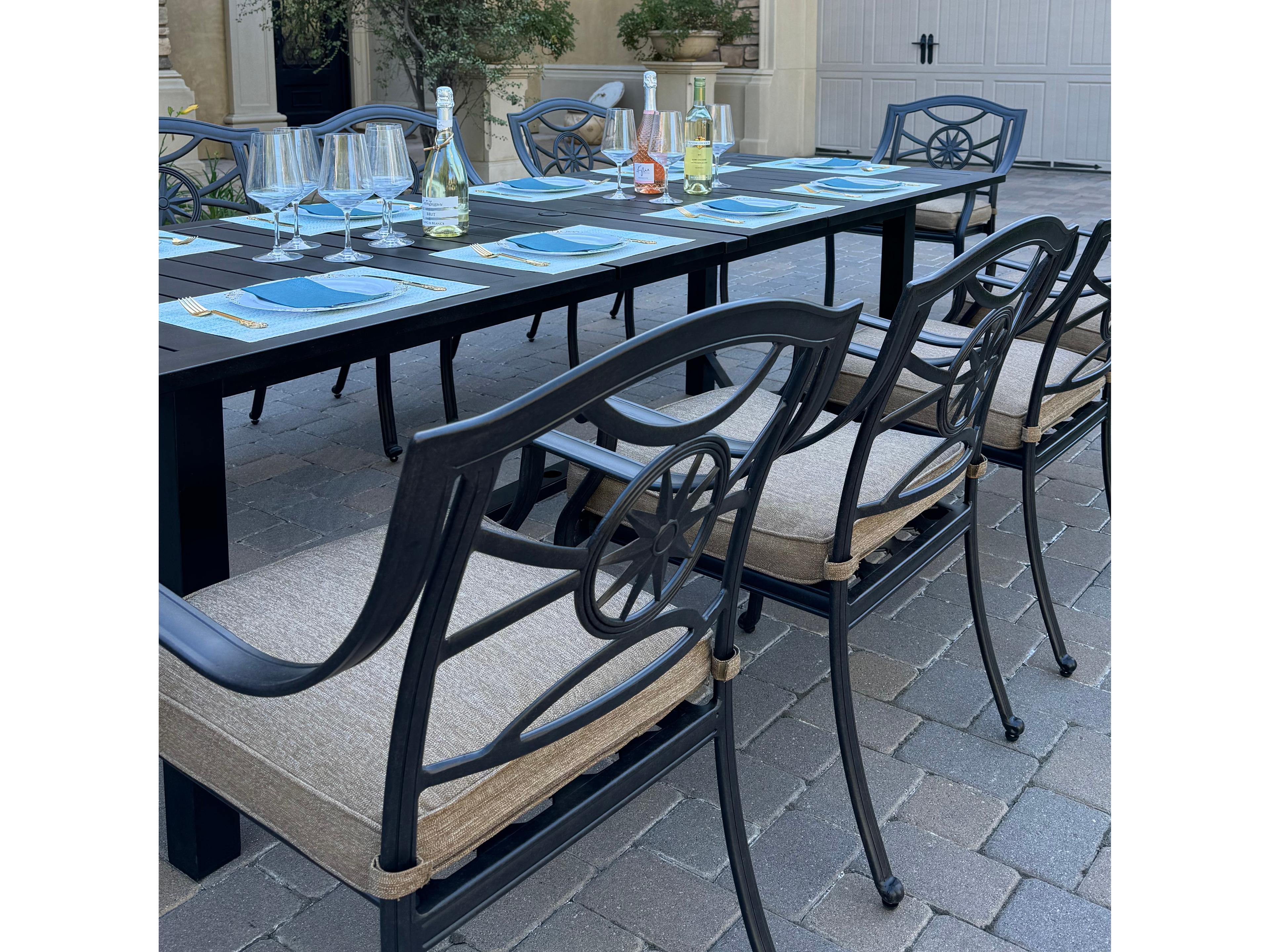 Darlee Outdoor LivingT en Star Cast Aluminum 11-Piece Outdoor Dining Set