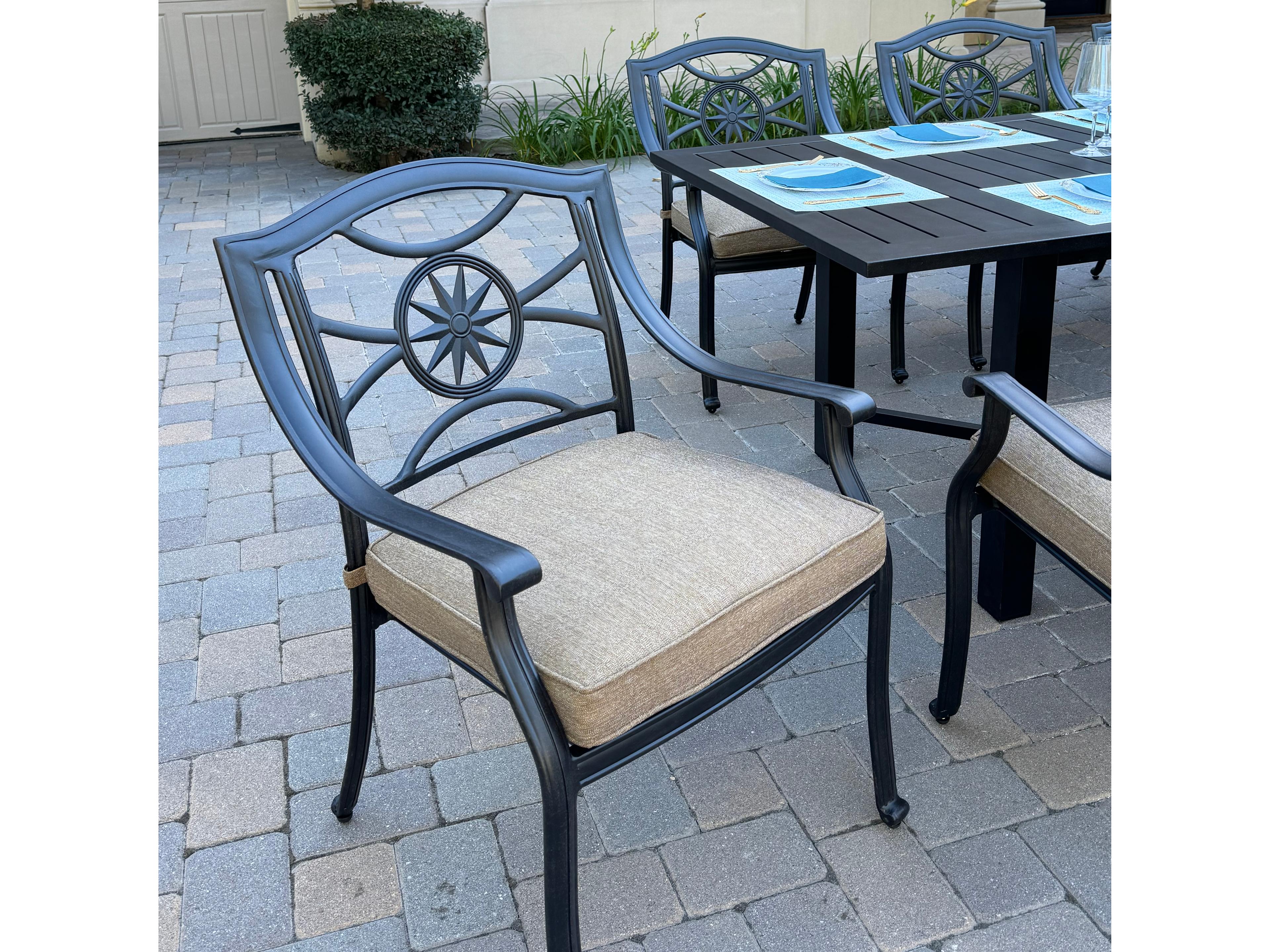 Darlee Outdoor LivingT en Star Cast Aluminum 11-Piece Outdoor Dining Set