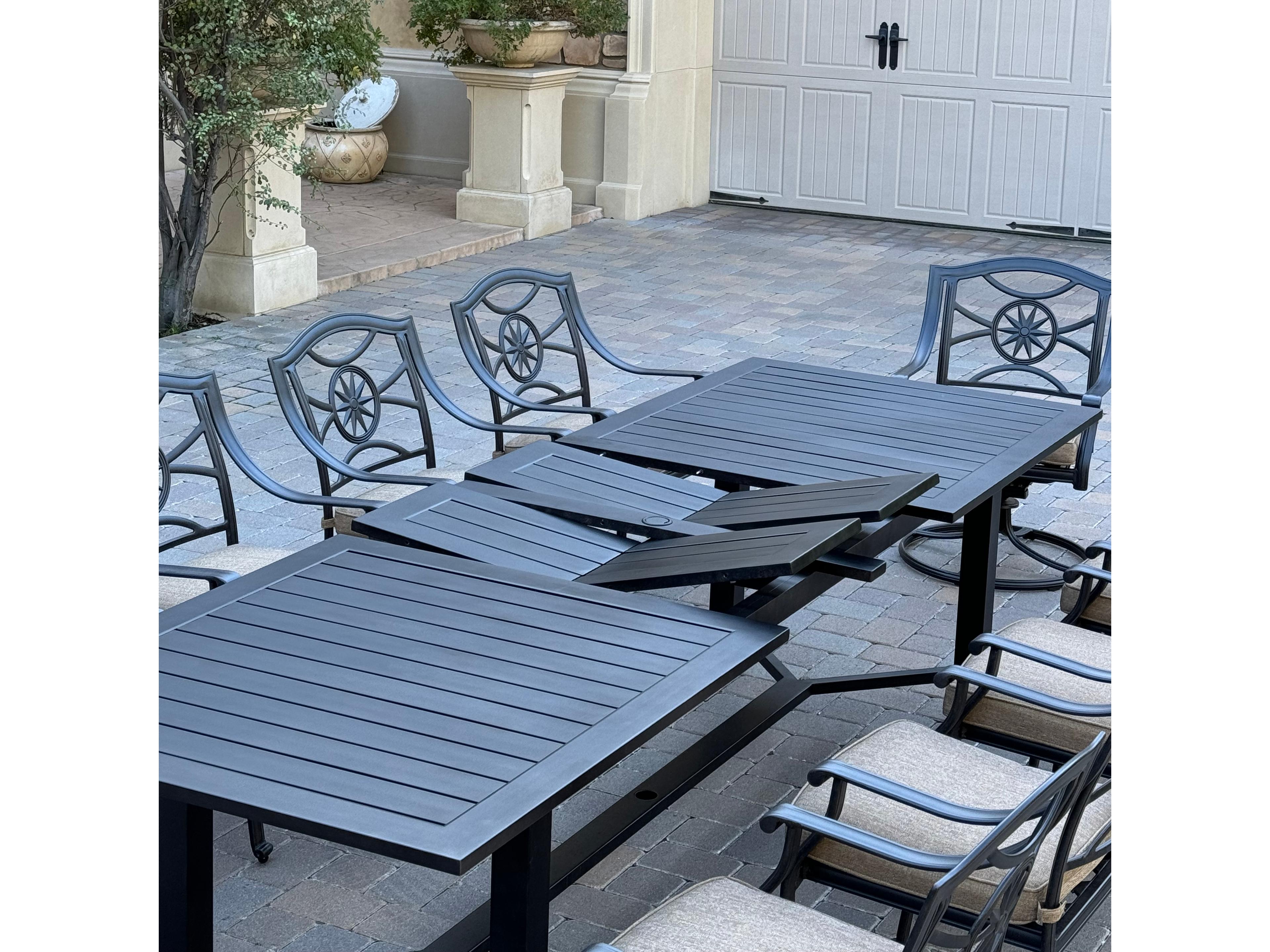 Darlee Outdoor Living Ten Star Cast Aluminum 11-Piece Outdoor Dining Set