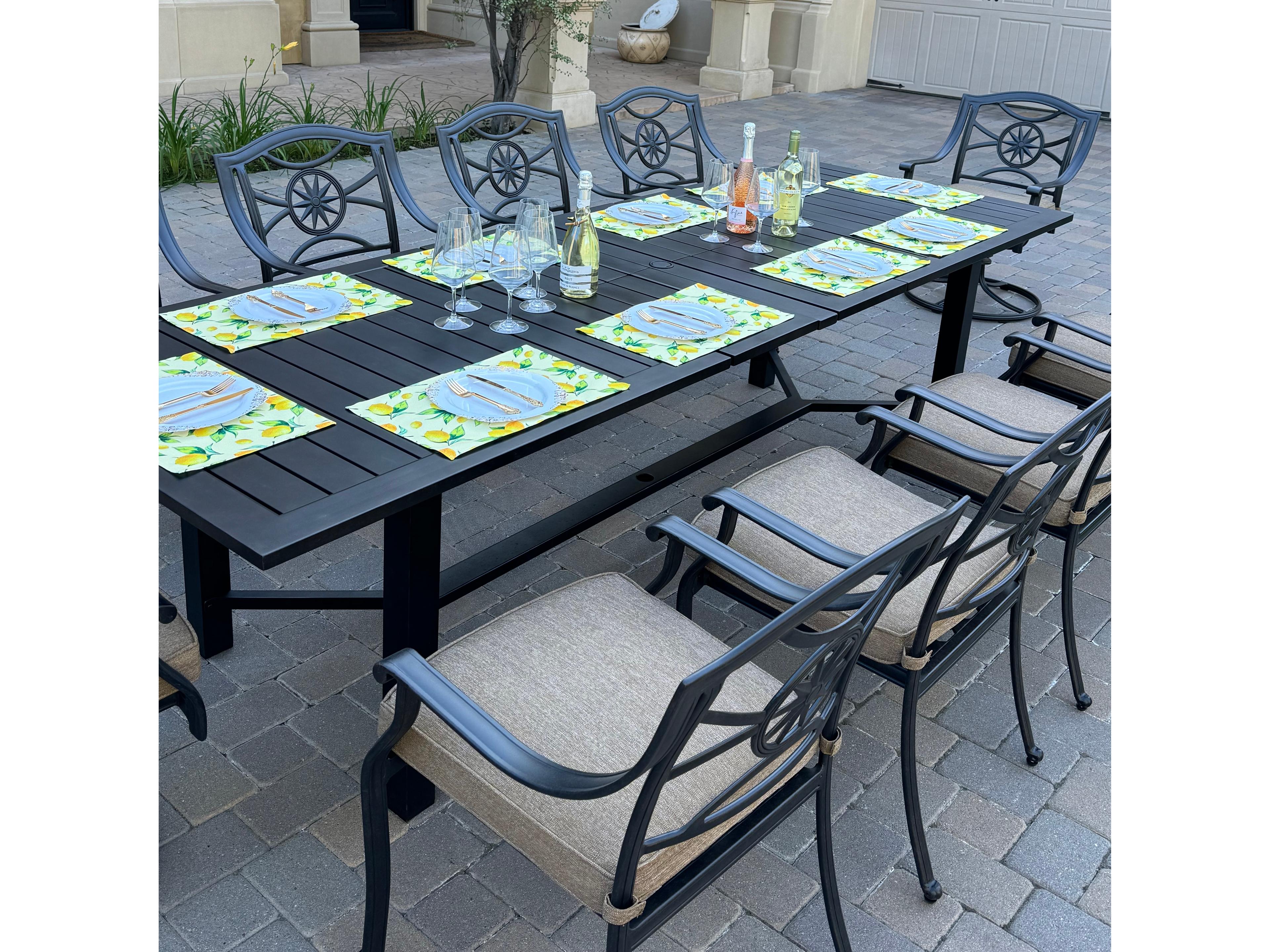 Darlee Outdoor Living Ten Star Cast Aluminum 11-Piece Outdoor Dining Set