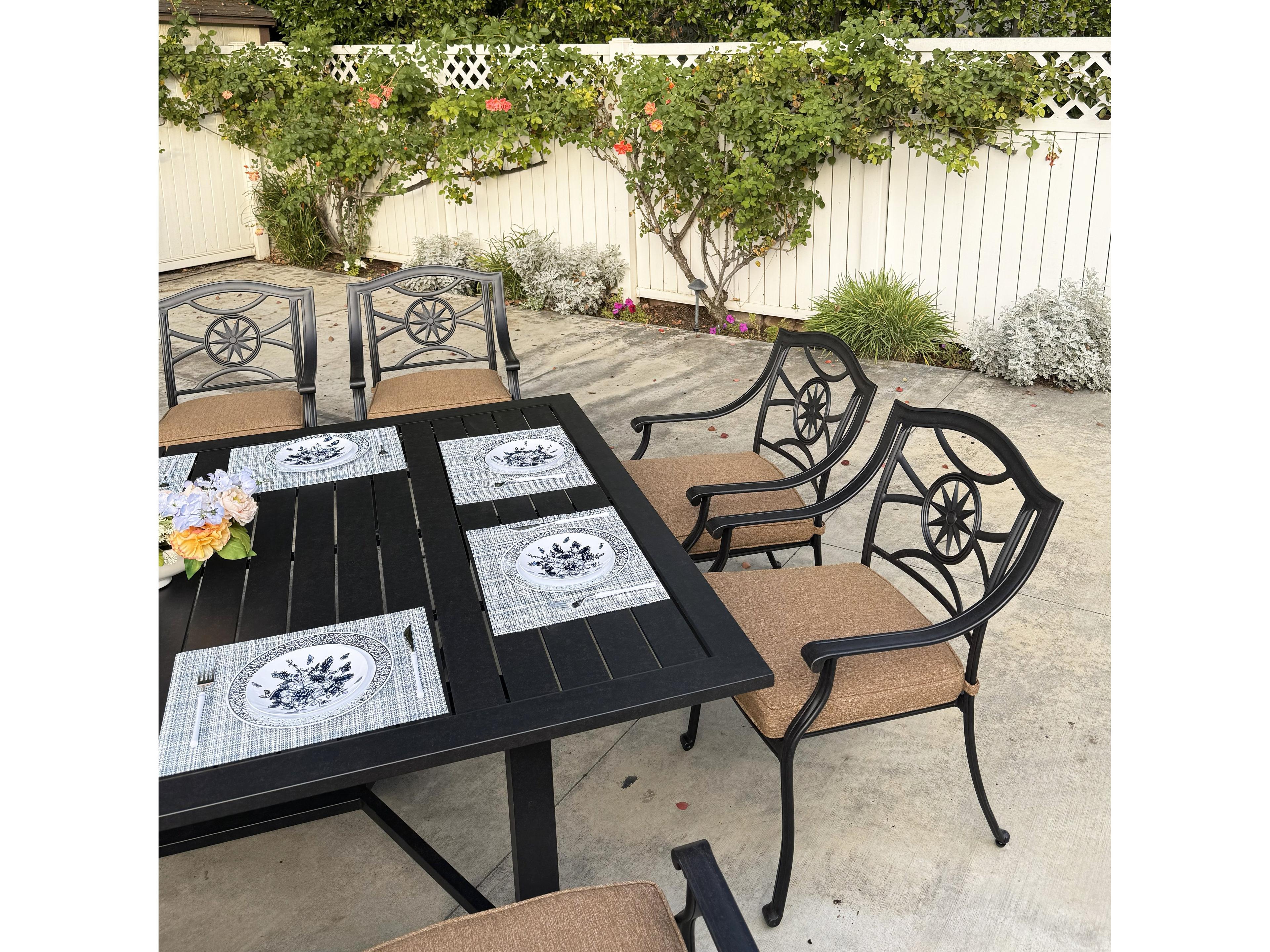 Darlee Outdoor Living Ten Star Antique Bronze Cast Aluminum Dining Set