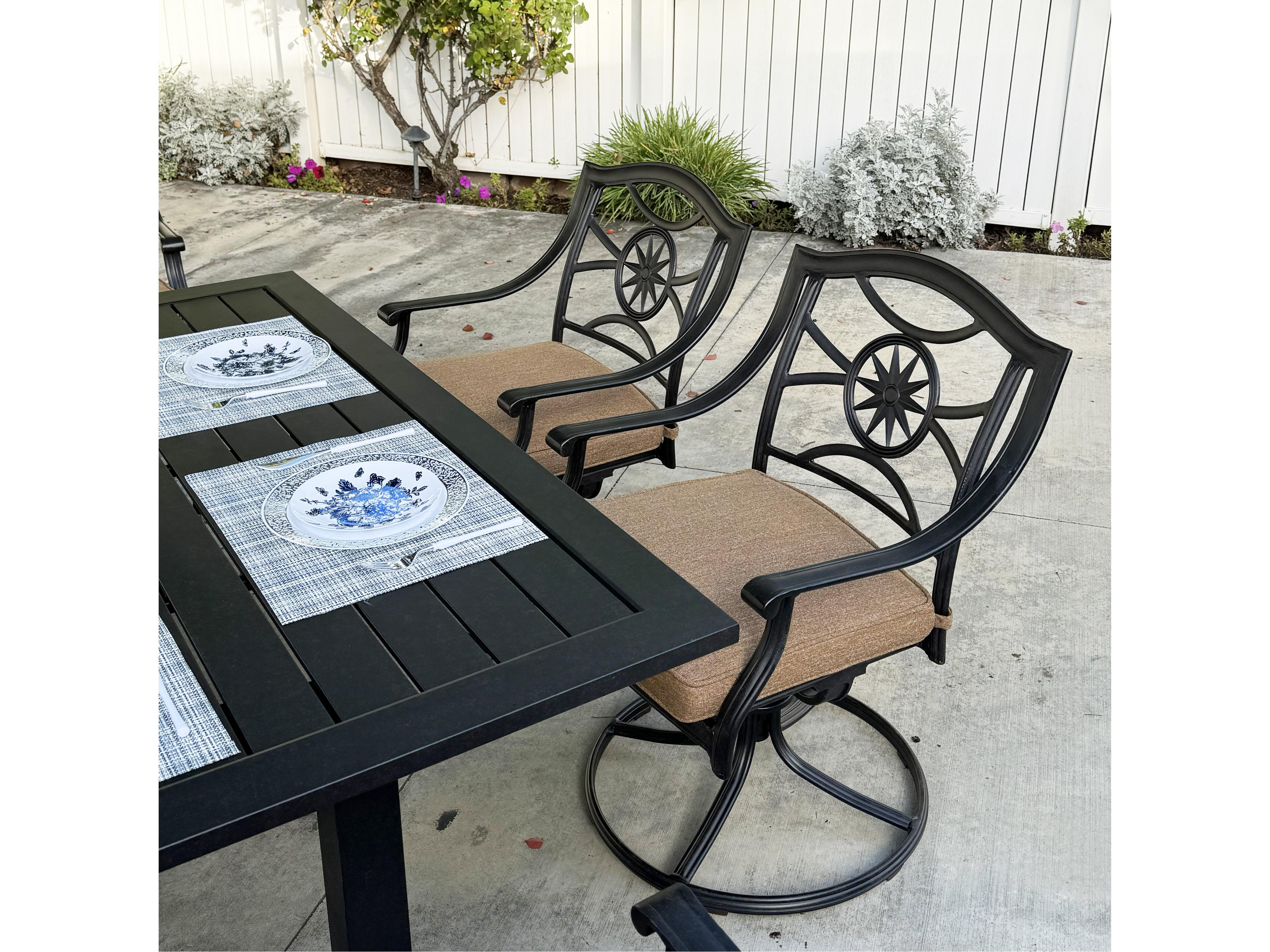 Darlee Outdoor Living Ten Star Antique Bronze Cast Aluminum Dining Set