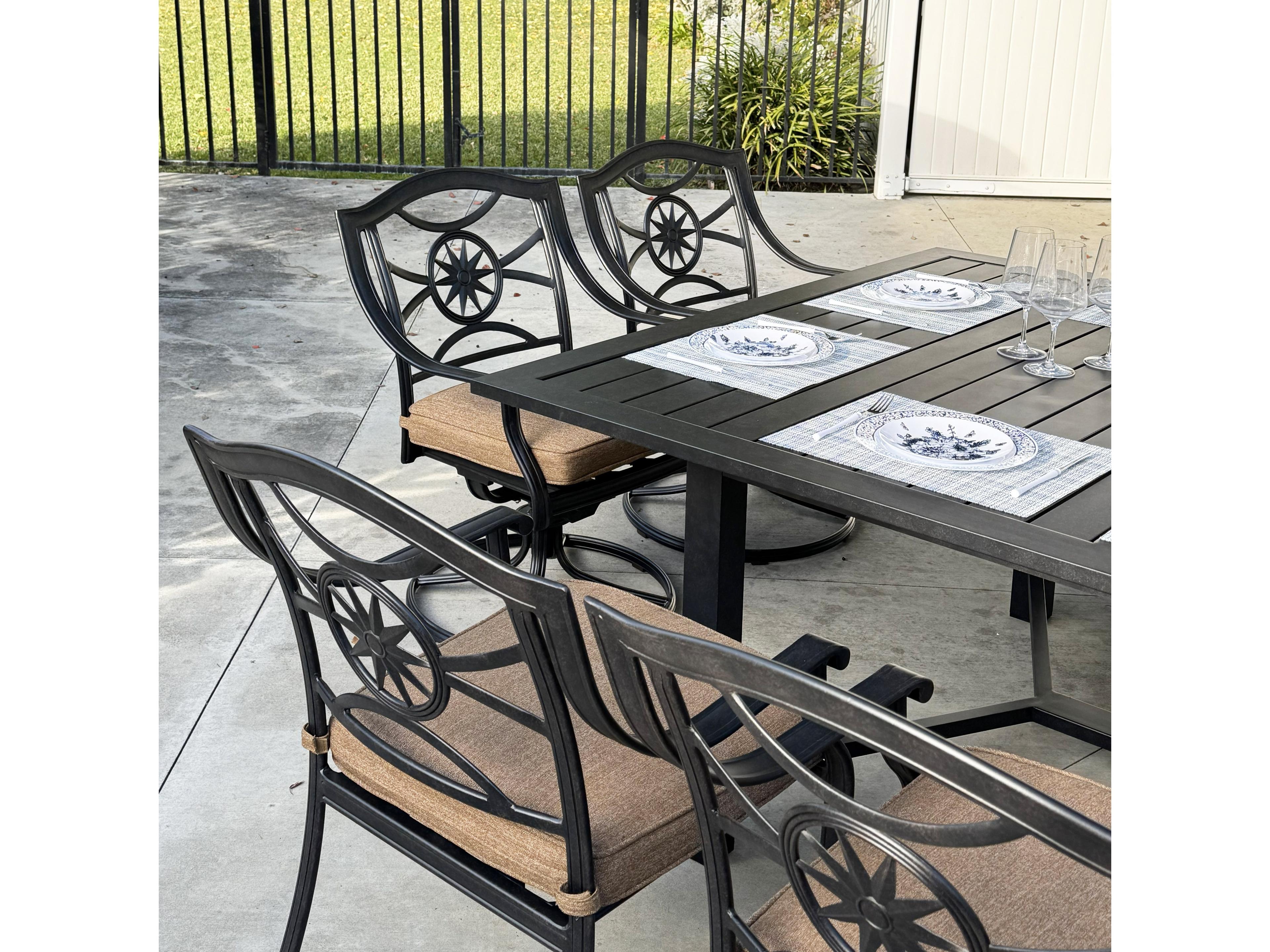 Darlee Outdoor Living Ten Star Antique Bronze Cast Aluminum Dining Set