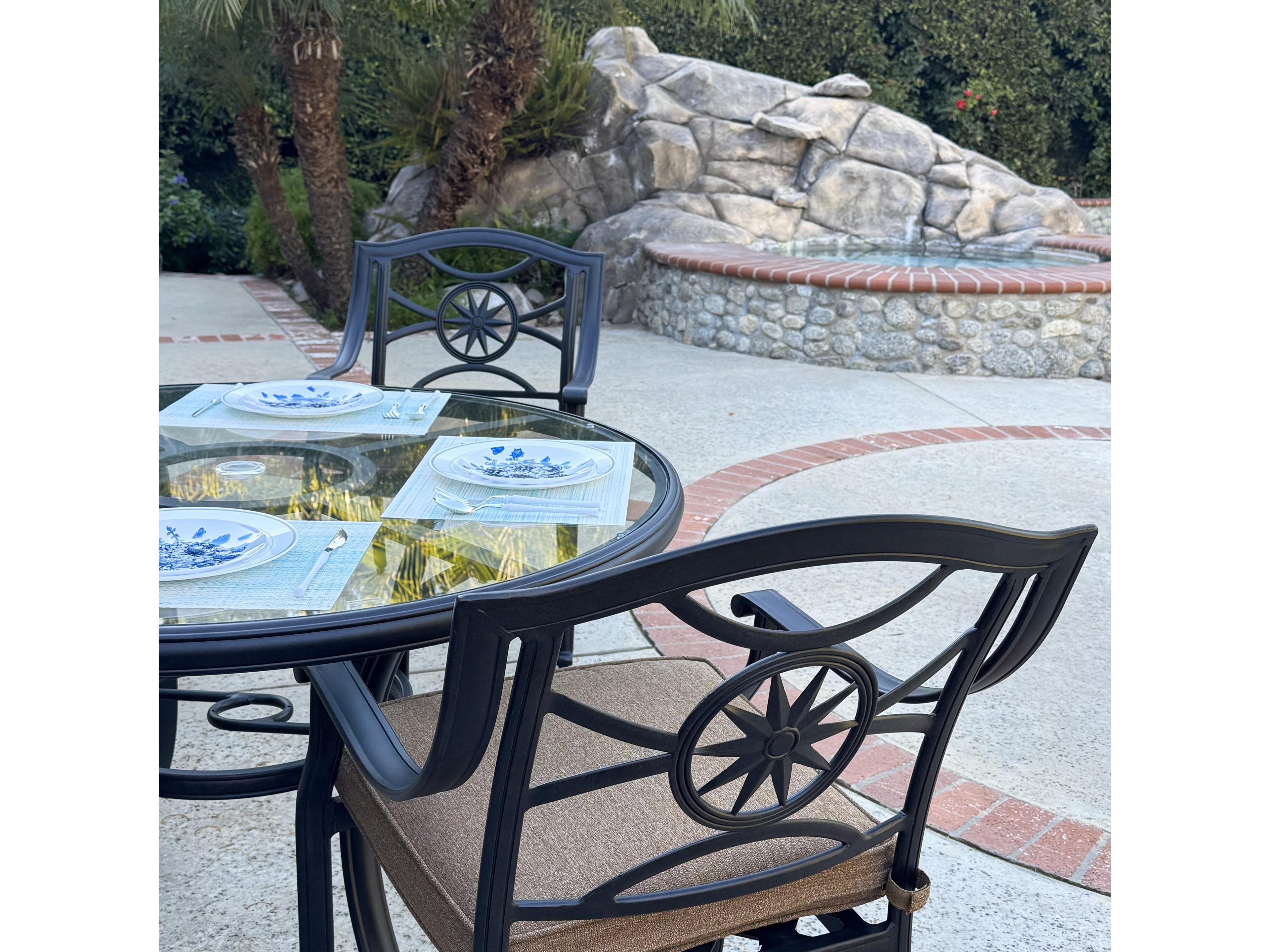 Darlee Outdoor Living Ten Star Antique Bronze Cast Aluminum Dining Set