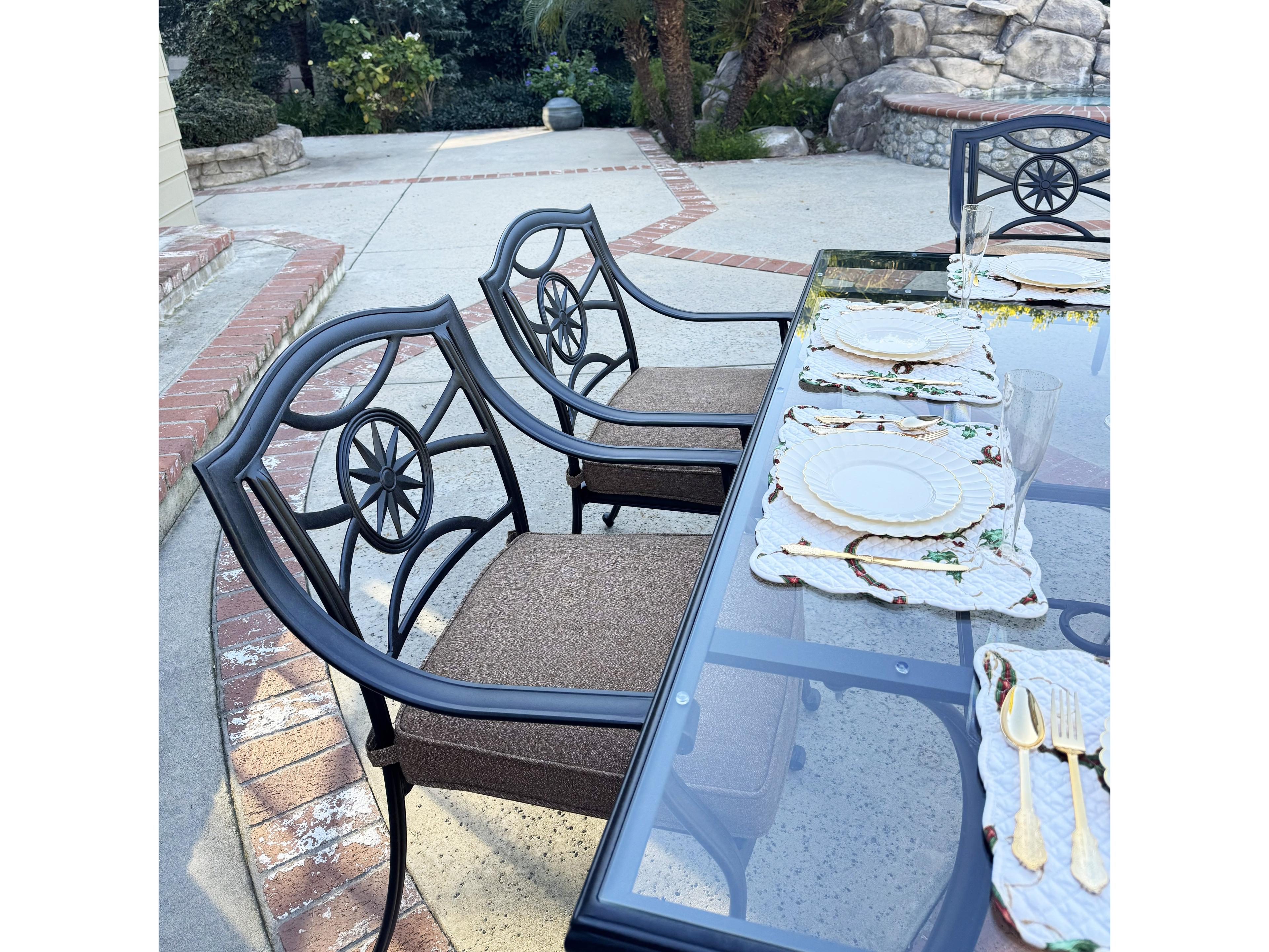 Darlee Outdoor Living Ten Star Antique Bronze Cast Aluminum Dining Set