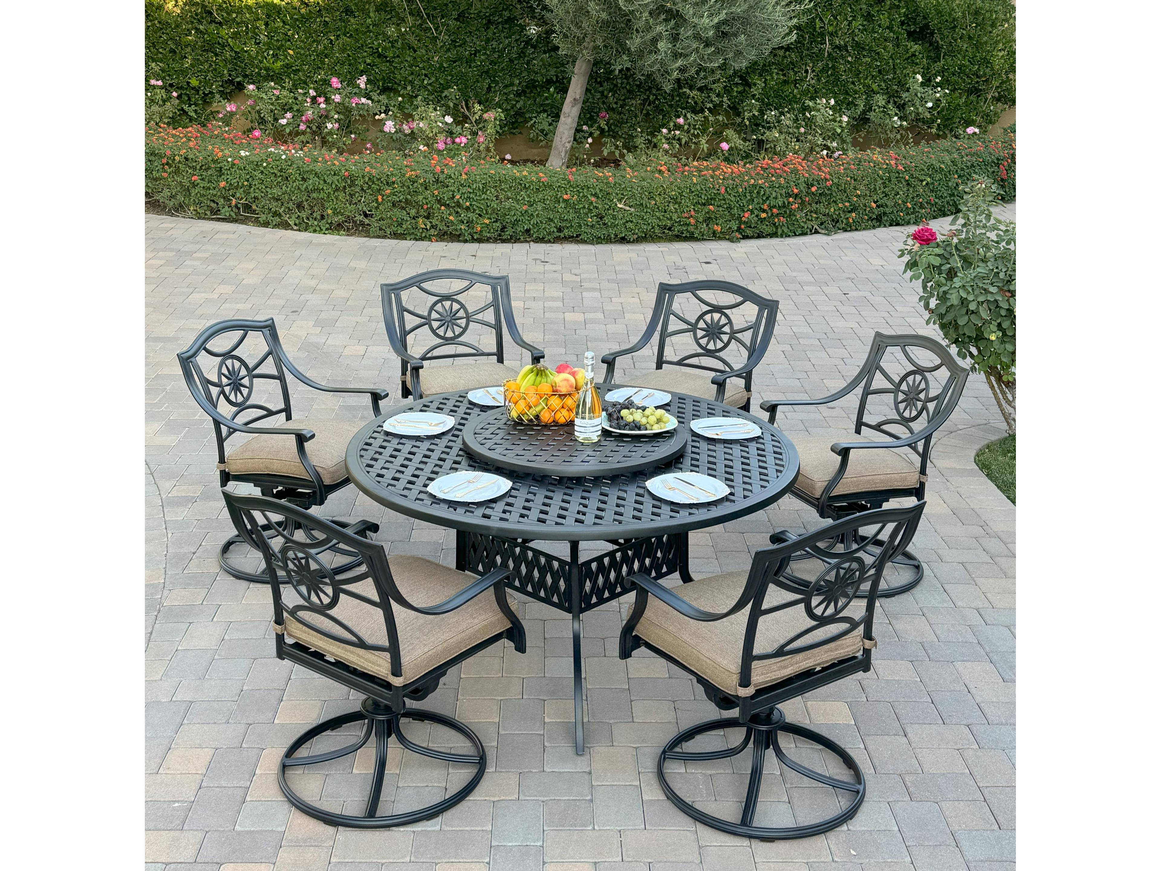 Ten Star Cast Aluminum 8-Piece Outdoor Dining Set