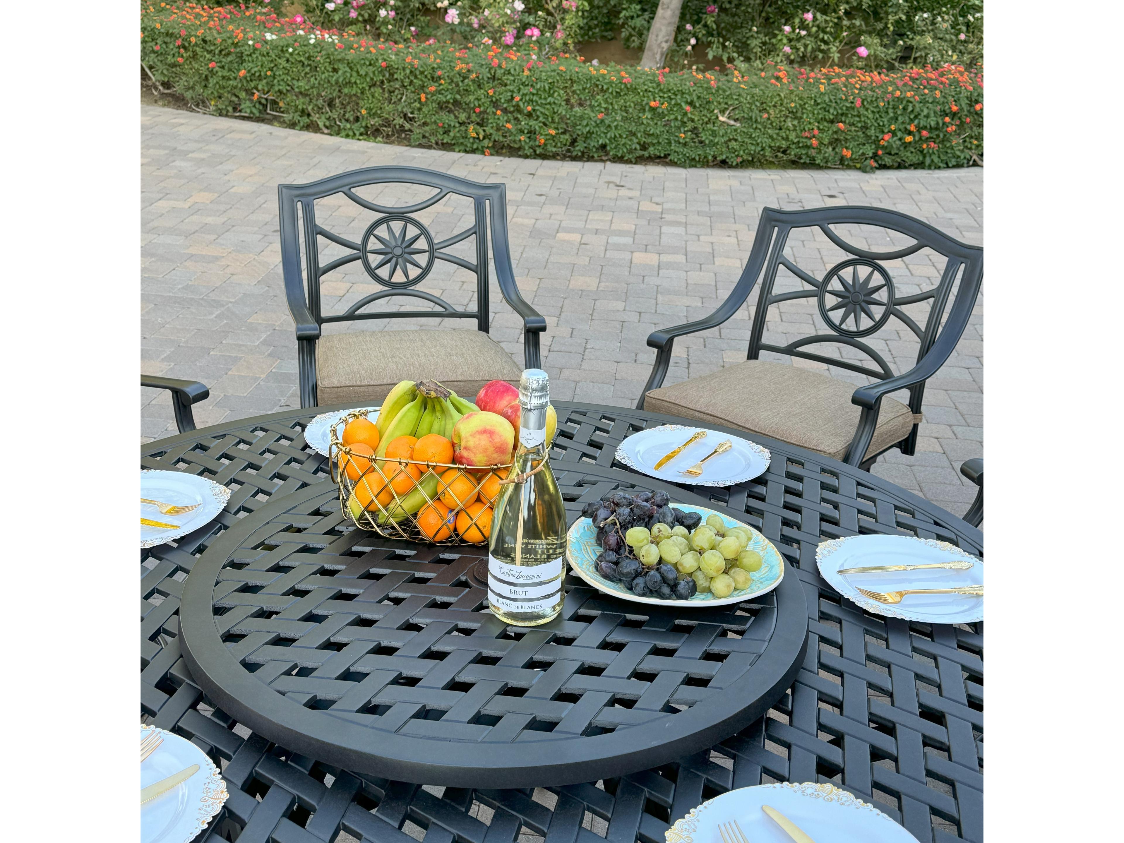 Darlee Outdoor Living Ten Star Cast Aluminum 8-Piece Outdoor Dining Set