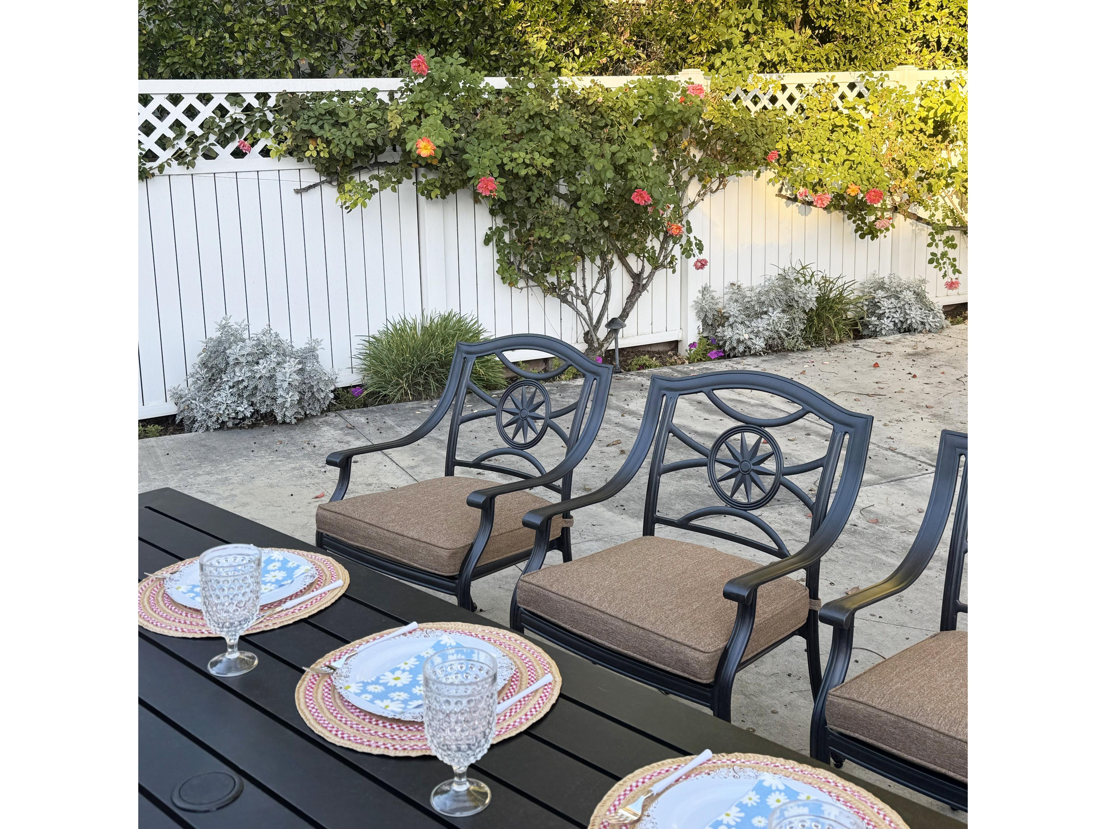 Darlee Outdoor Living Ten Star Antique Bronze Cast Aluminum Dining Set