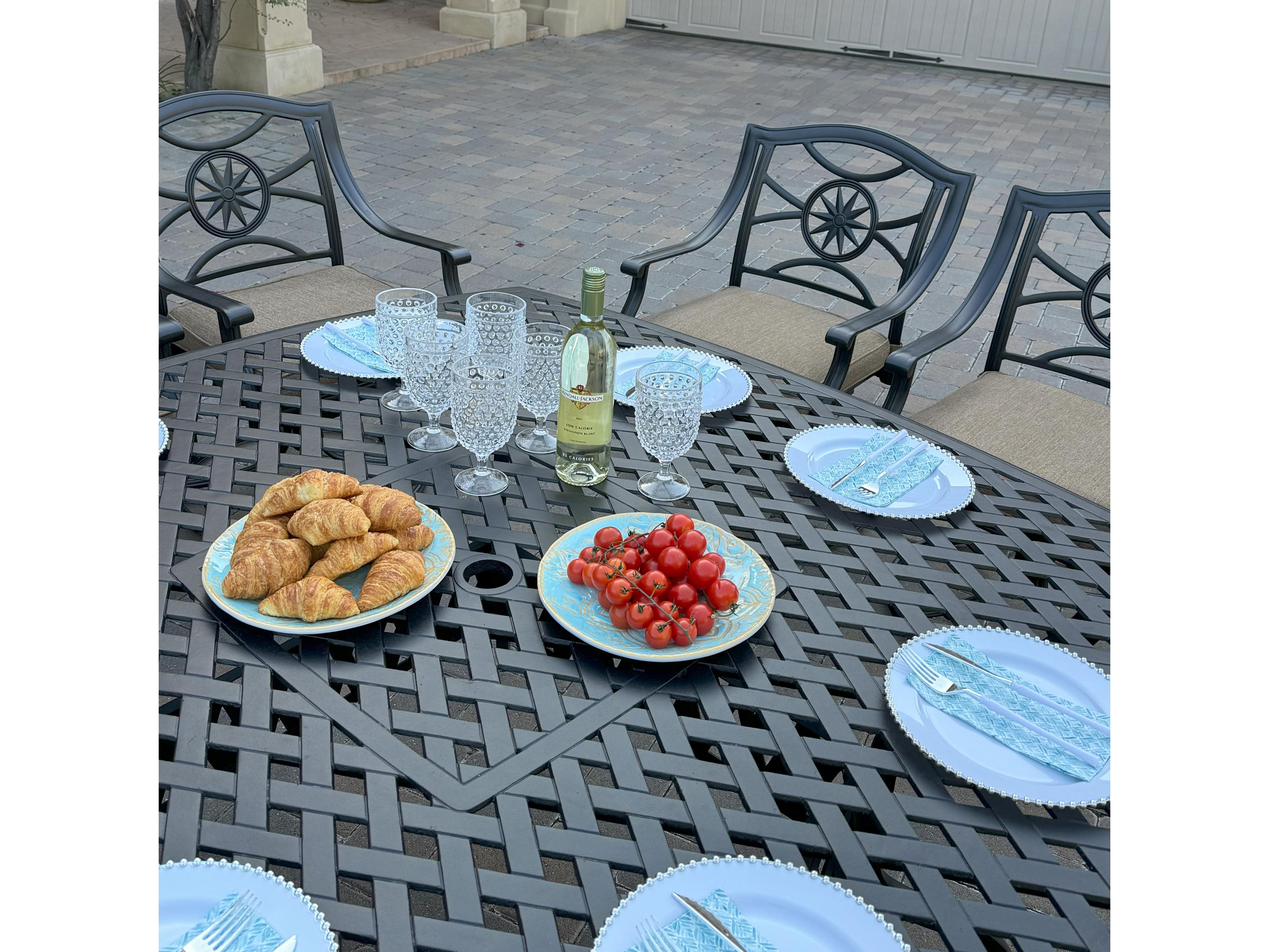 Darlee Outdoor Living Ten Star Cast Aluminum 9-Piece Outdoor Dining Set