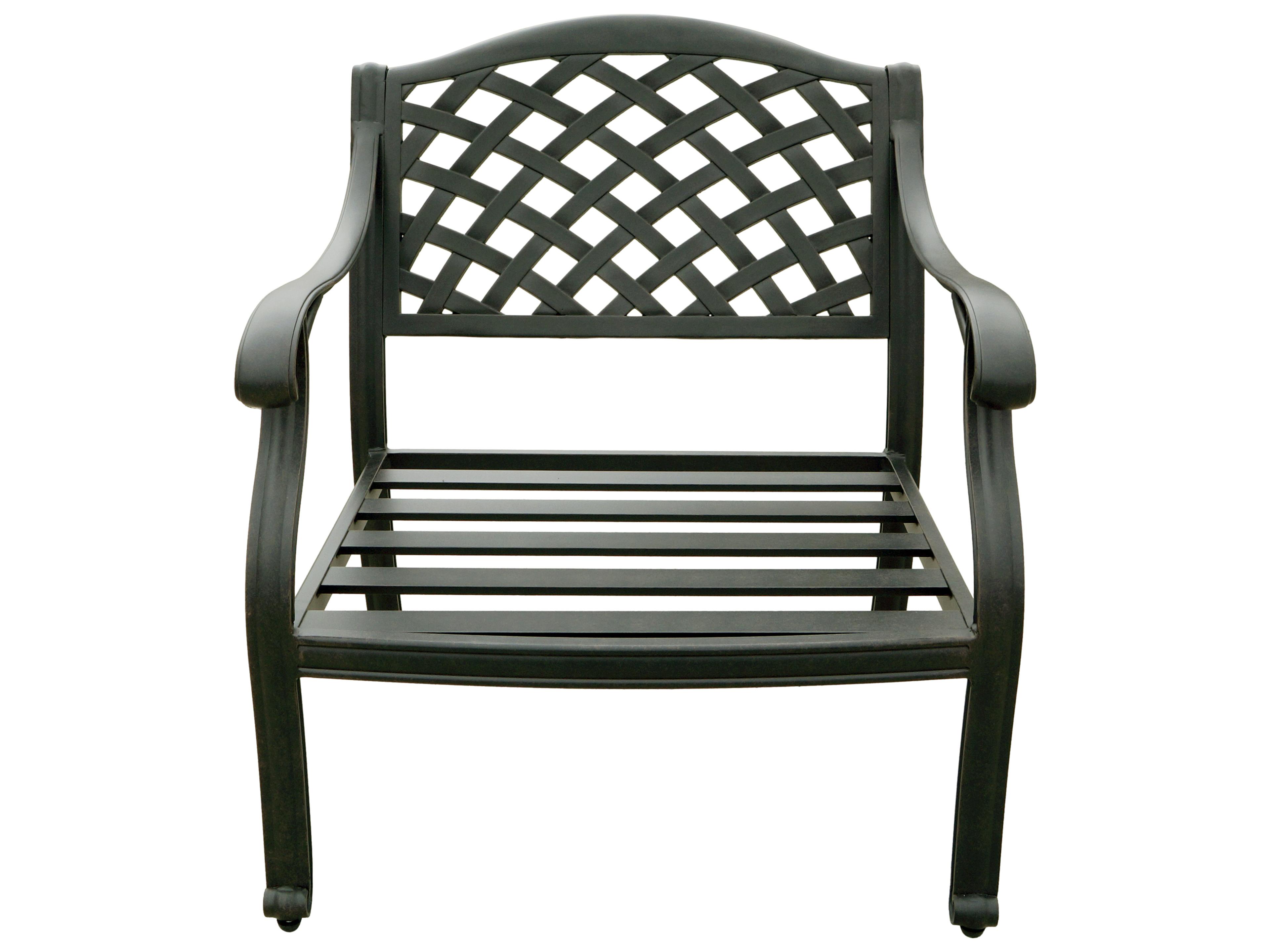 Darlee Outdoor Living Nassau Cast Aluminum Club Chair with Cushions Set of 2