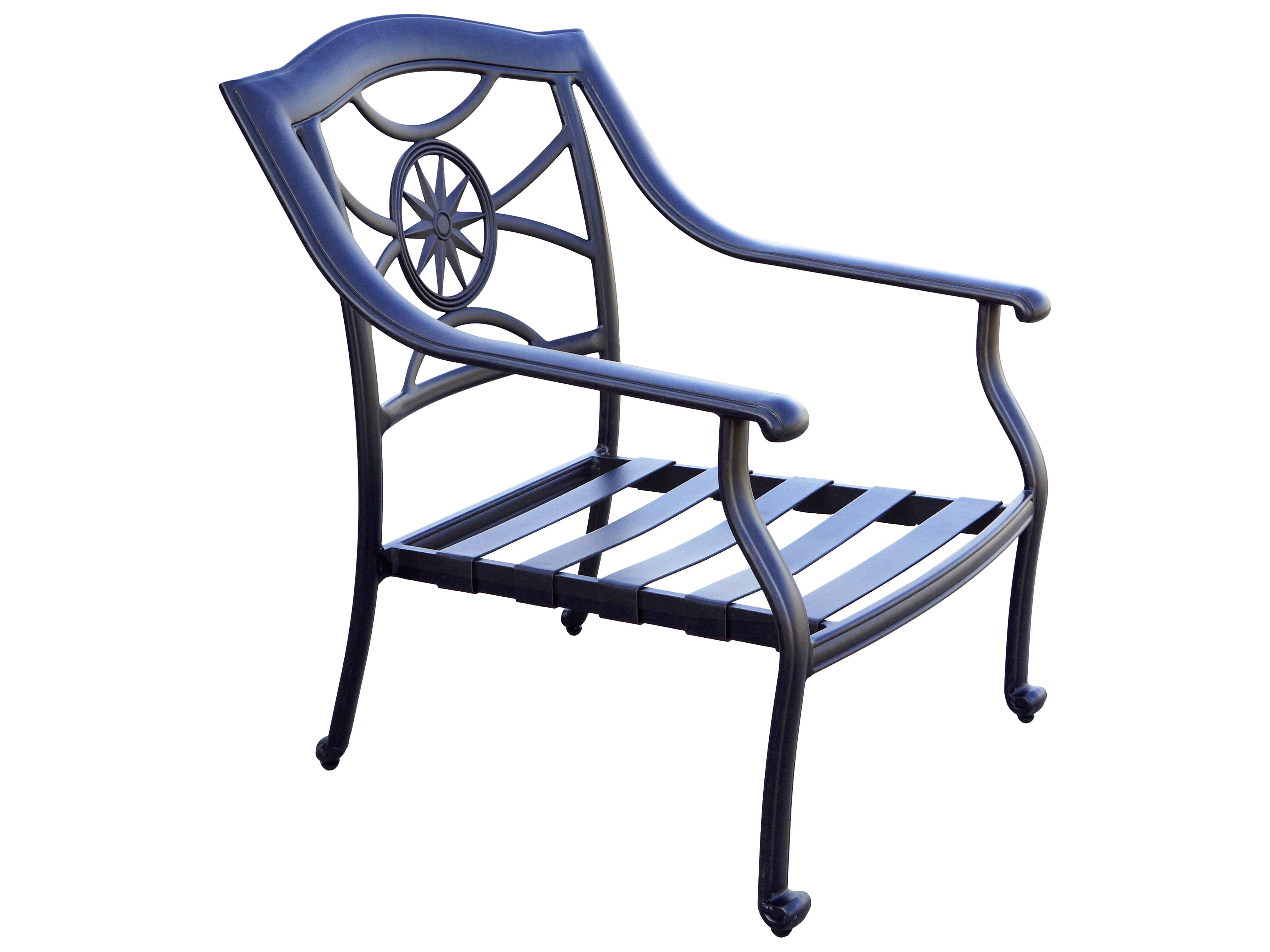 Darlee Outdoor Living Ten Star Antique Bronze Cast Aluminum 6 Piece Lounge Set in Sesame Cushions with 46''W x 31''D Rectangular Oval Coffee Table