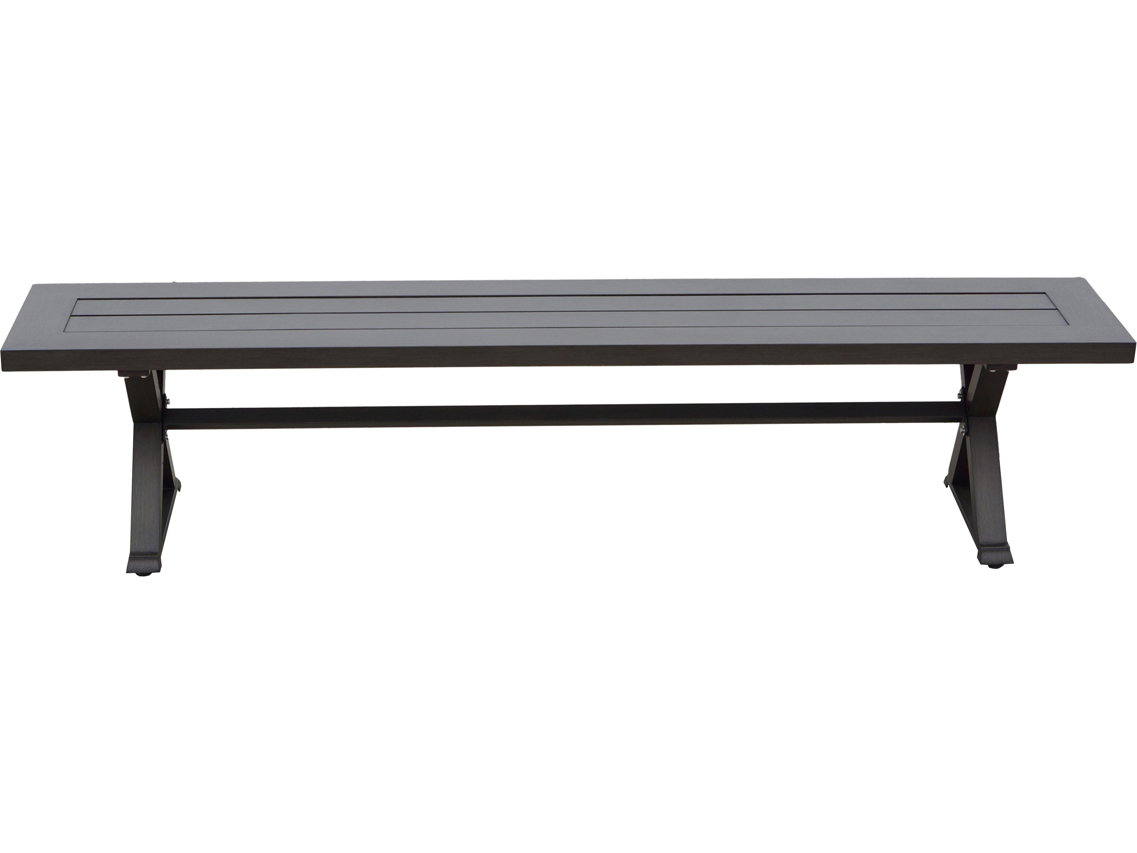 Darlee Outdoor Living Brooklyn Aluminum Multibrown 7 Piece Dining Set in Sesame Cushions with 86''W x 44''D Rectangular Dining Table