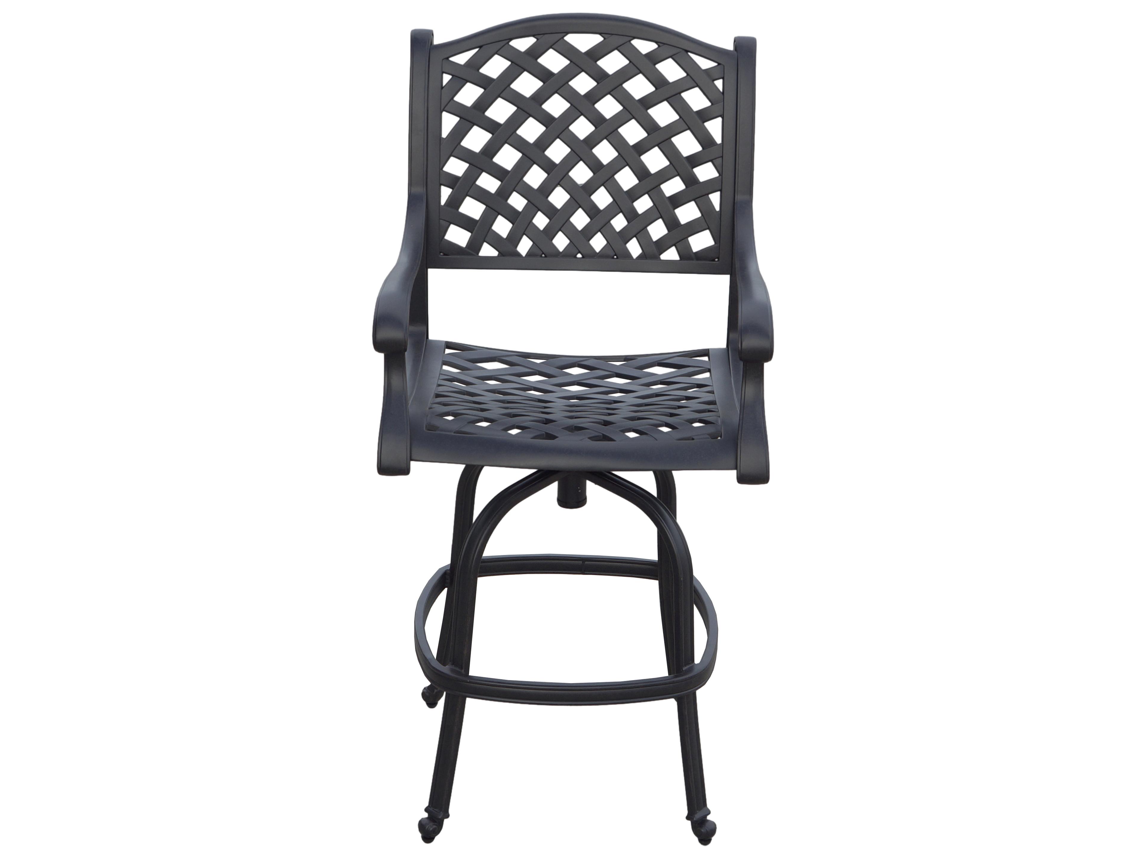 Darlee Outdoor Living Nassau Cast Aluminum Antique Bronze 5 Piece Bar Set