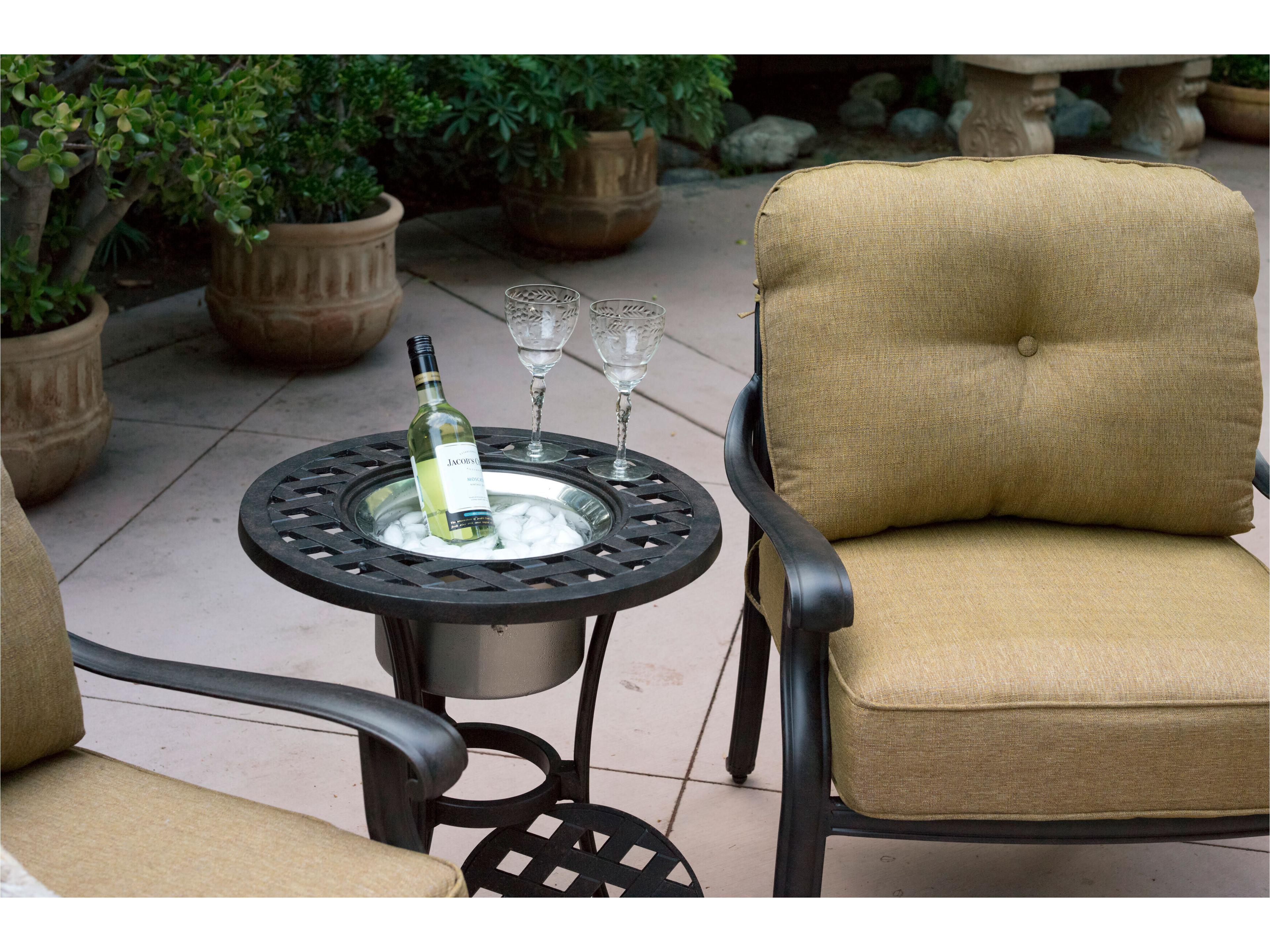 Darlee Outdoor Living Elisabeth Cast Aluminum Antique Bronze 3 Piece Lounge Set