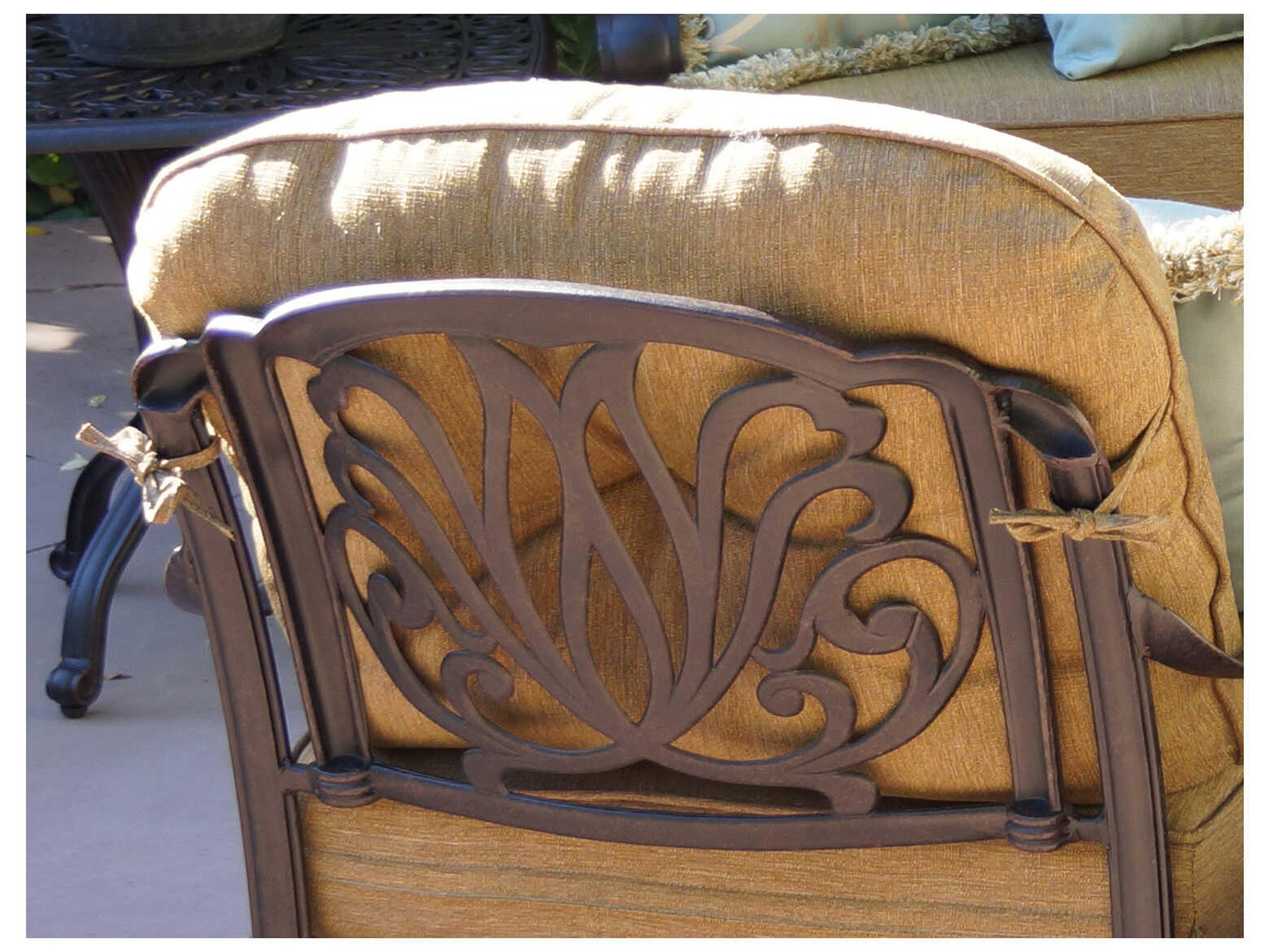 Darlee Outdoor Living Elisabeth Cast Aluminum Antique Bronze Swivel Lounge Chair Set of 4