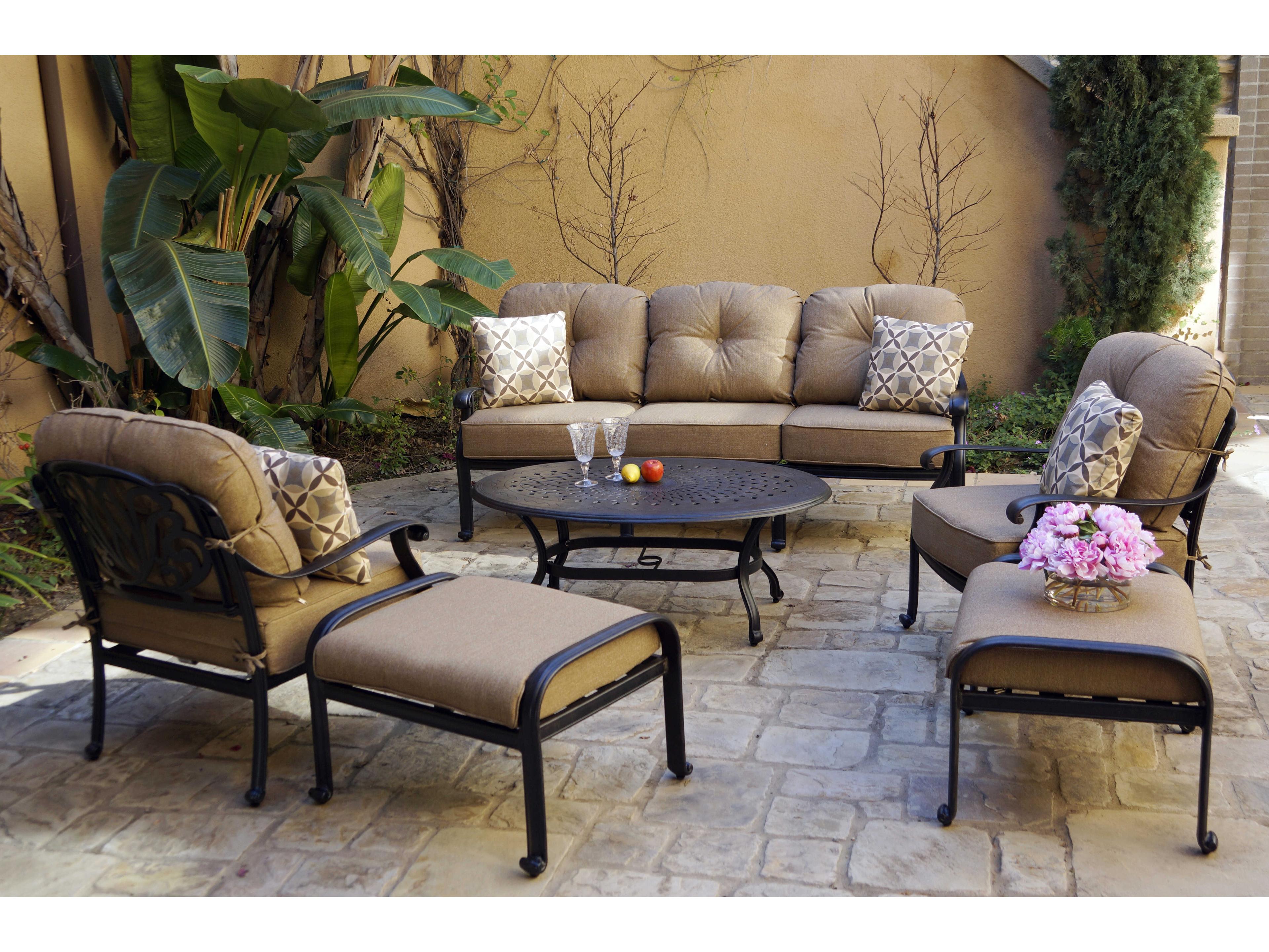 Elisabeth Cast Aluminum Antique Bronze 6 Piece Lounge Set