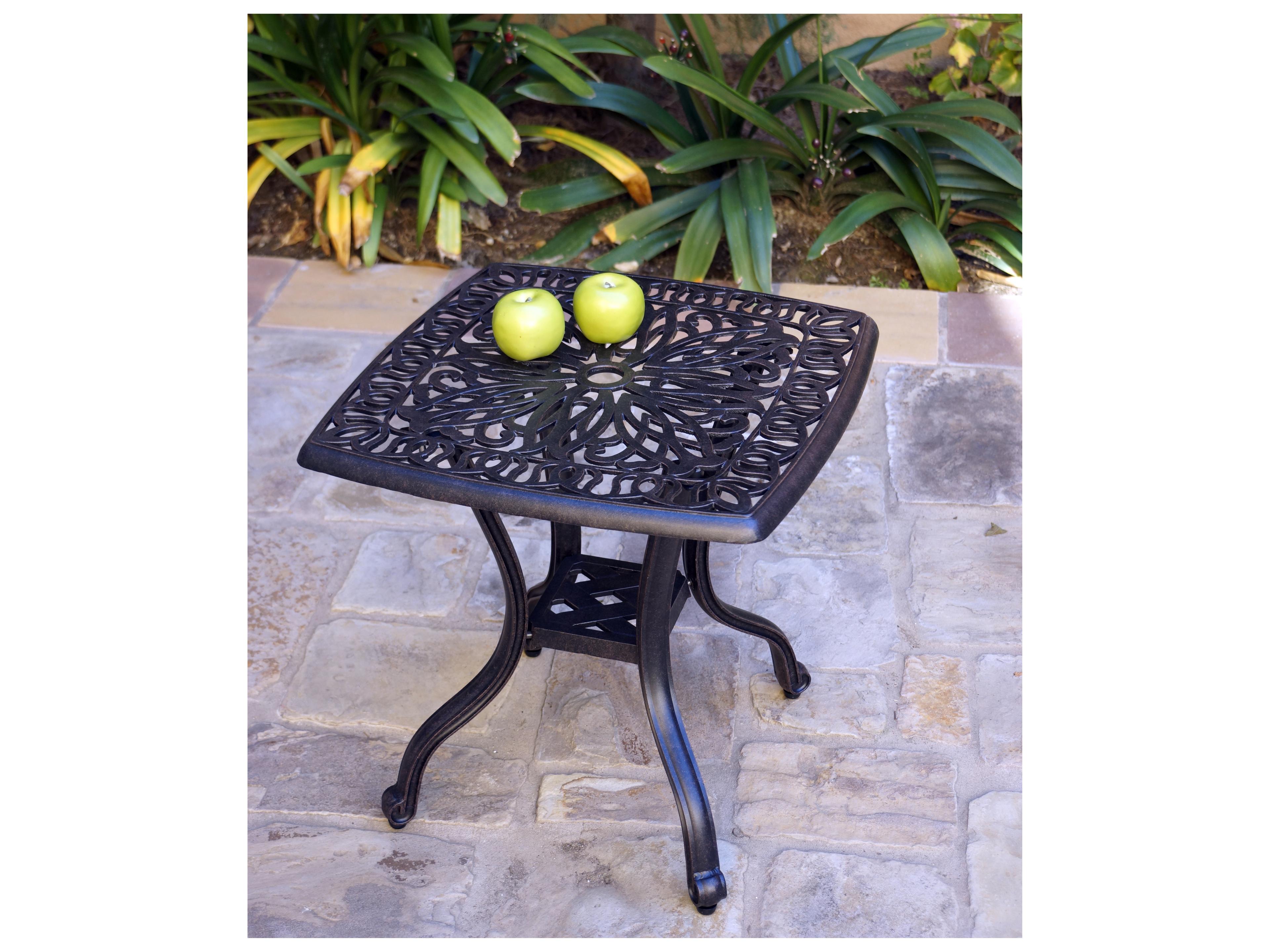 Darlee Outdoor Living Elisabeth Cast Aluminum Antique Bronze 8 Piece Lounge Set