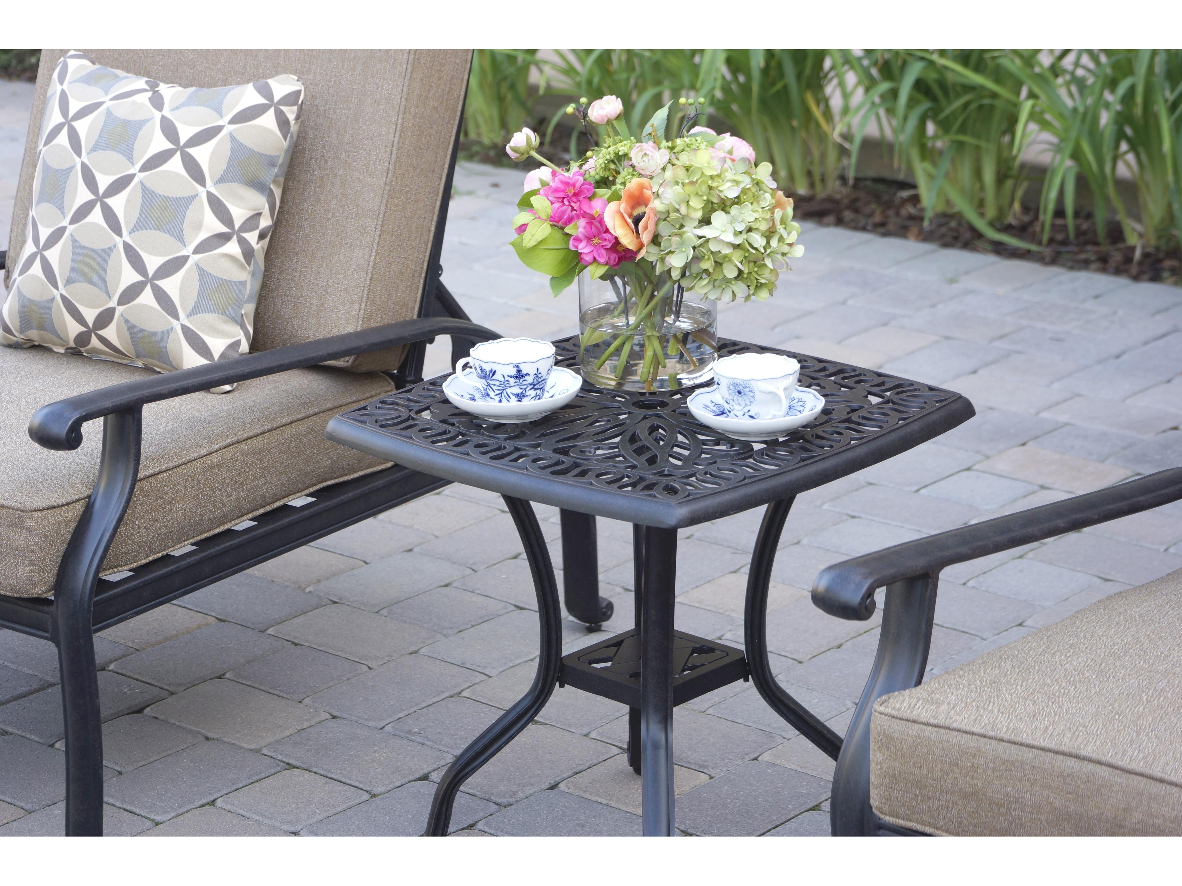 Darlee Outdoor Living Elisabeth Cast Aluminum Antique Bronze 5 Piece Lounge Set