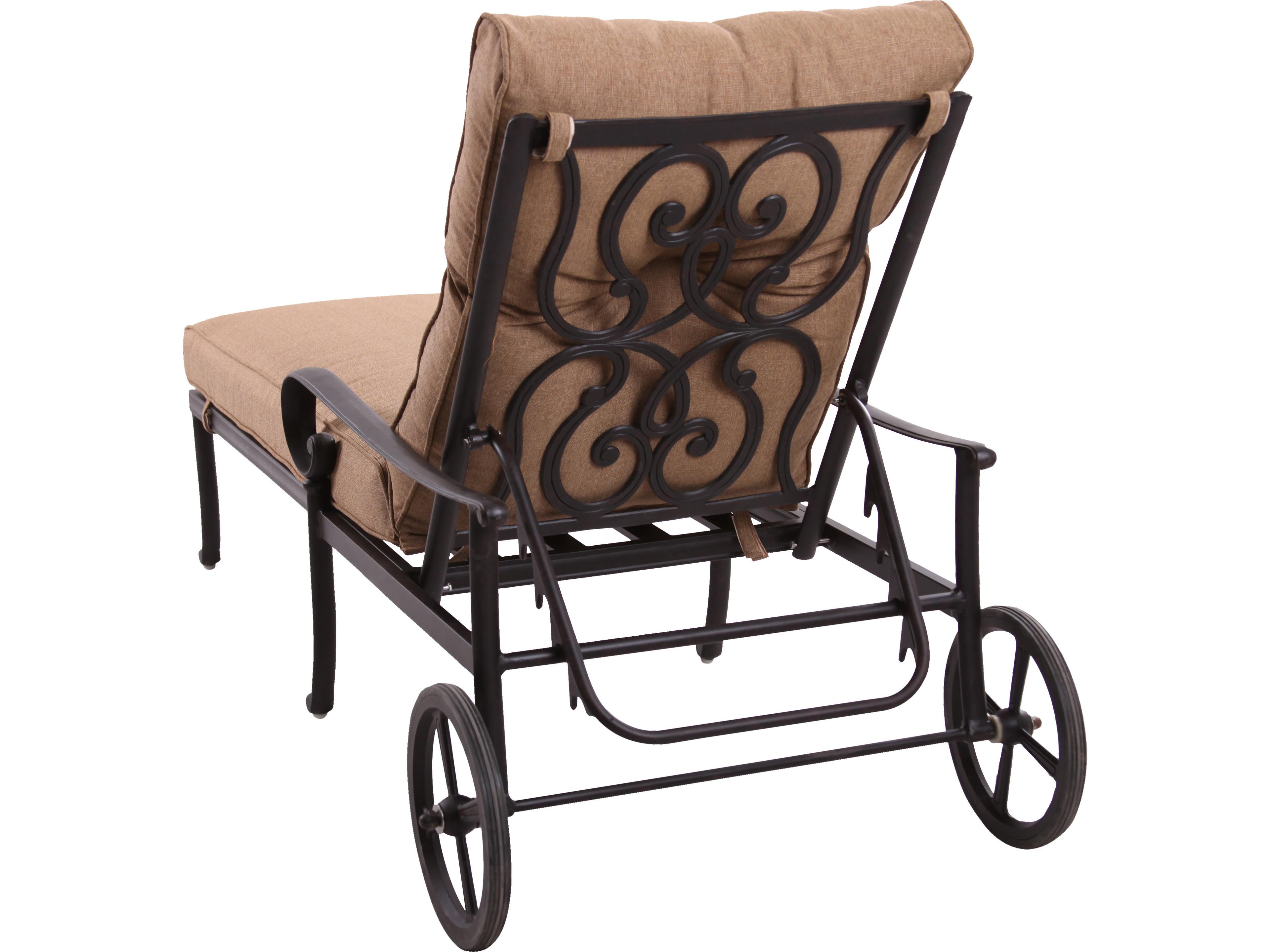 Darlee Outdoor Living Santa Anita Cast Aluminum 2-Piece Chaise Lounge set with Sunbrella Cushions