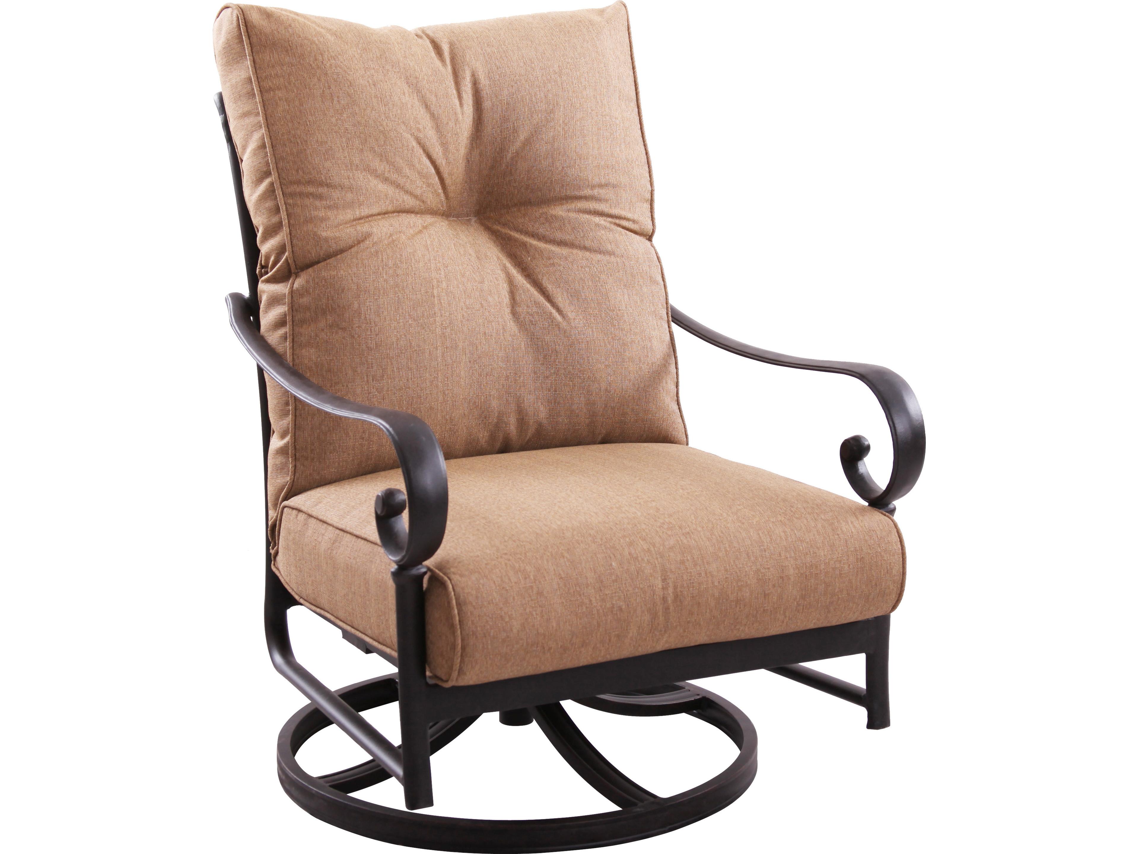 Darlee Outdoor Living Santa Anita Cast Aluminum 2 -Piece Swivel Rocker Club Chair set with Sunbrella Cushion.