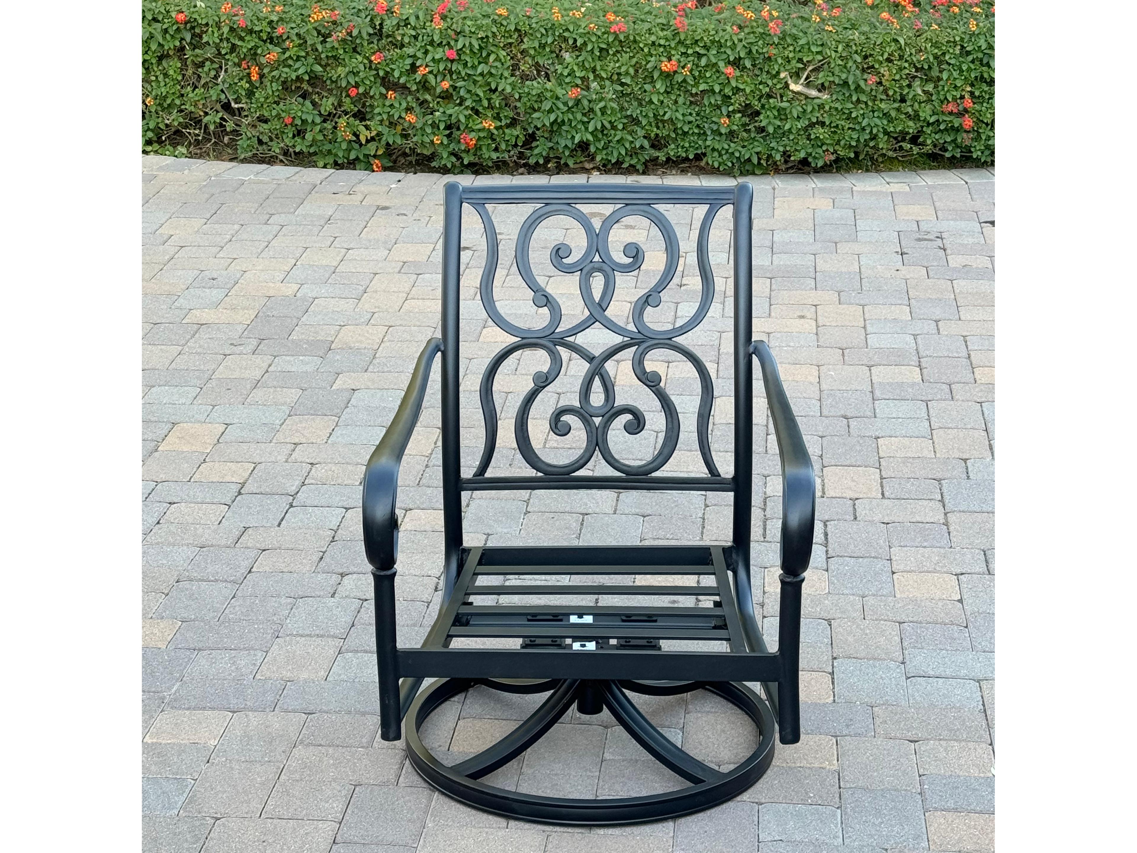 Darlee Outdoor Living Santa Anita Cast Aluminum 2 -Piece Swivel Rocker Club Chair set with Sunbrella Cushion.