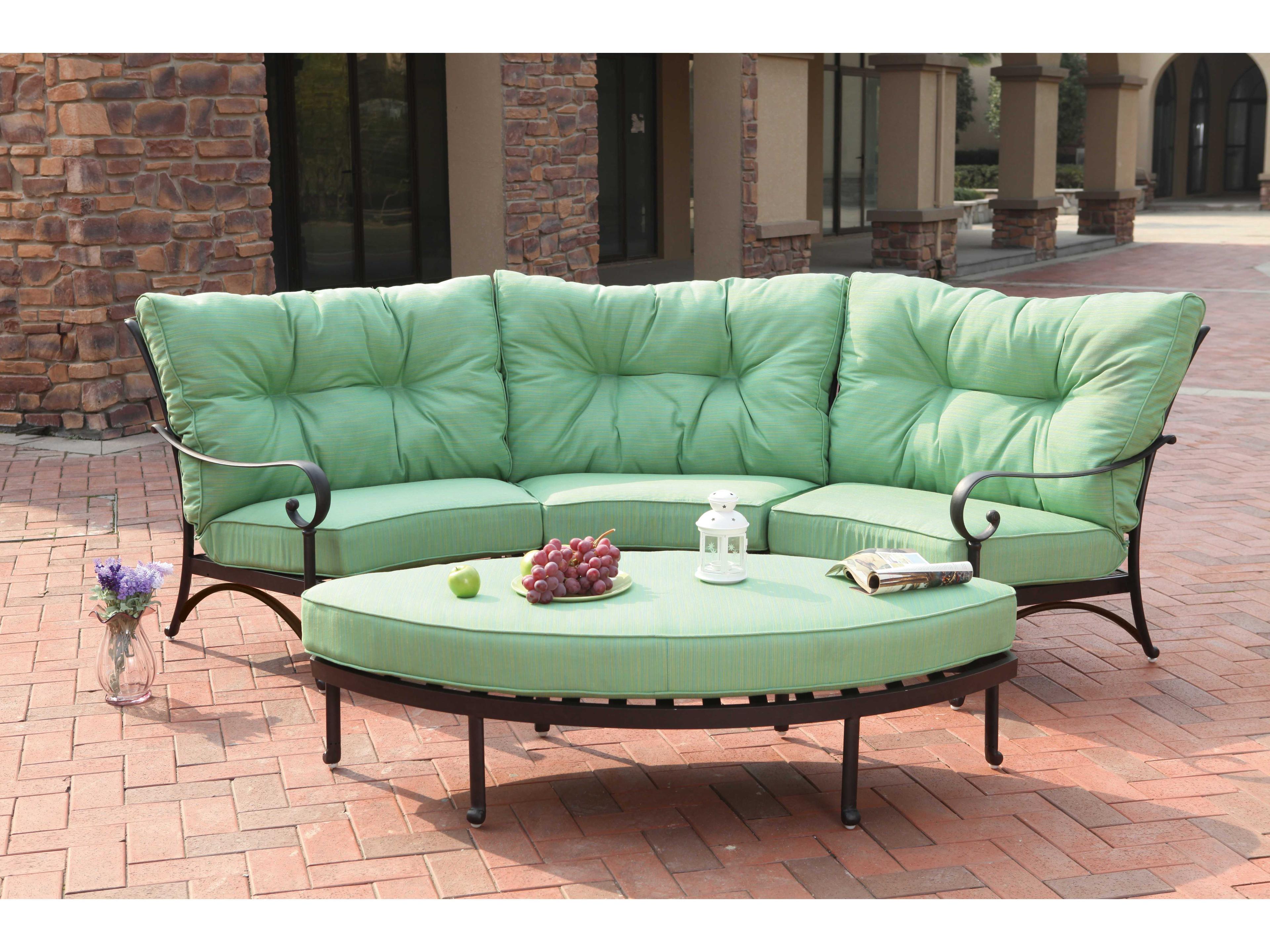 Darlee Outdoor Living Santa Anita Antique Bronze Cast Aluminum Lounge Set