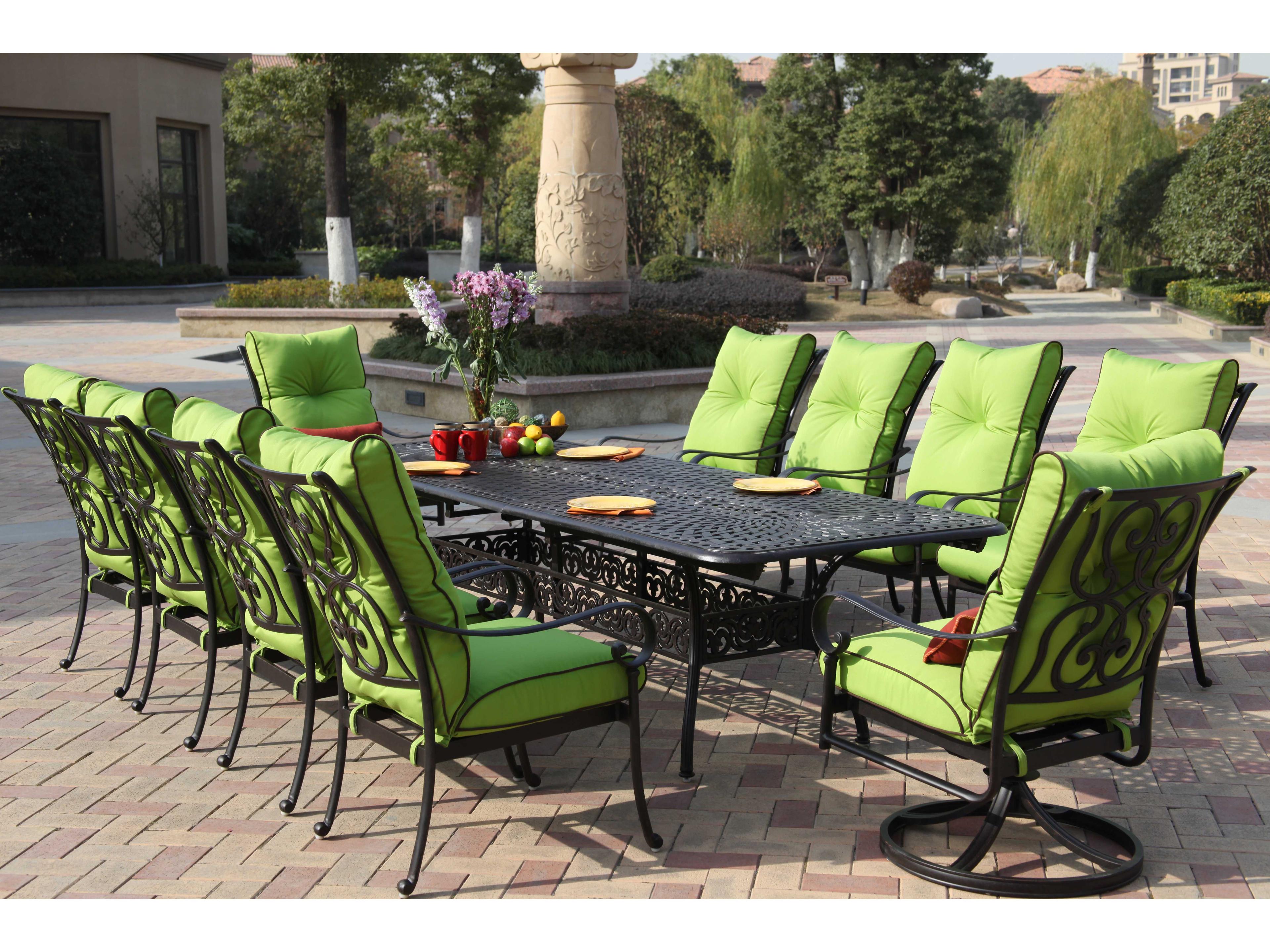 Darlee Outdoor Living Santa Anita Antique Bronze Cast Aluminum Dining Set