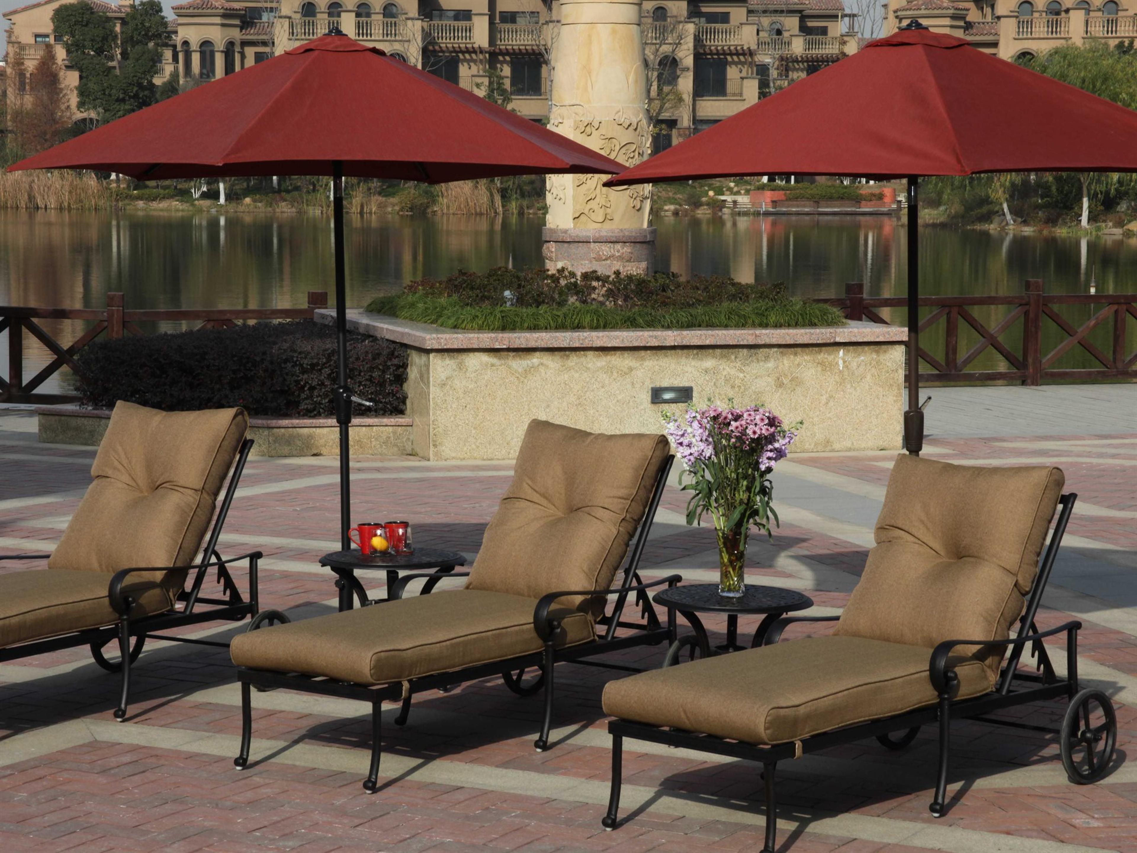Santa Anita Antique Bronze Cast Aluminum Lounge Set