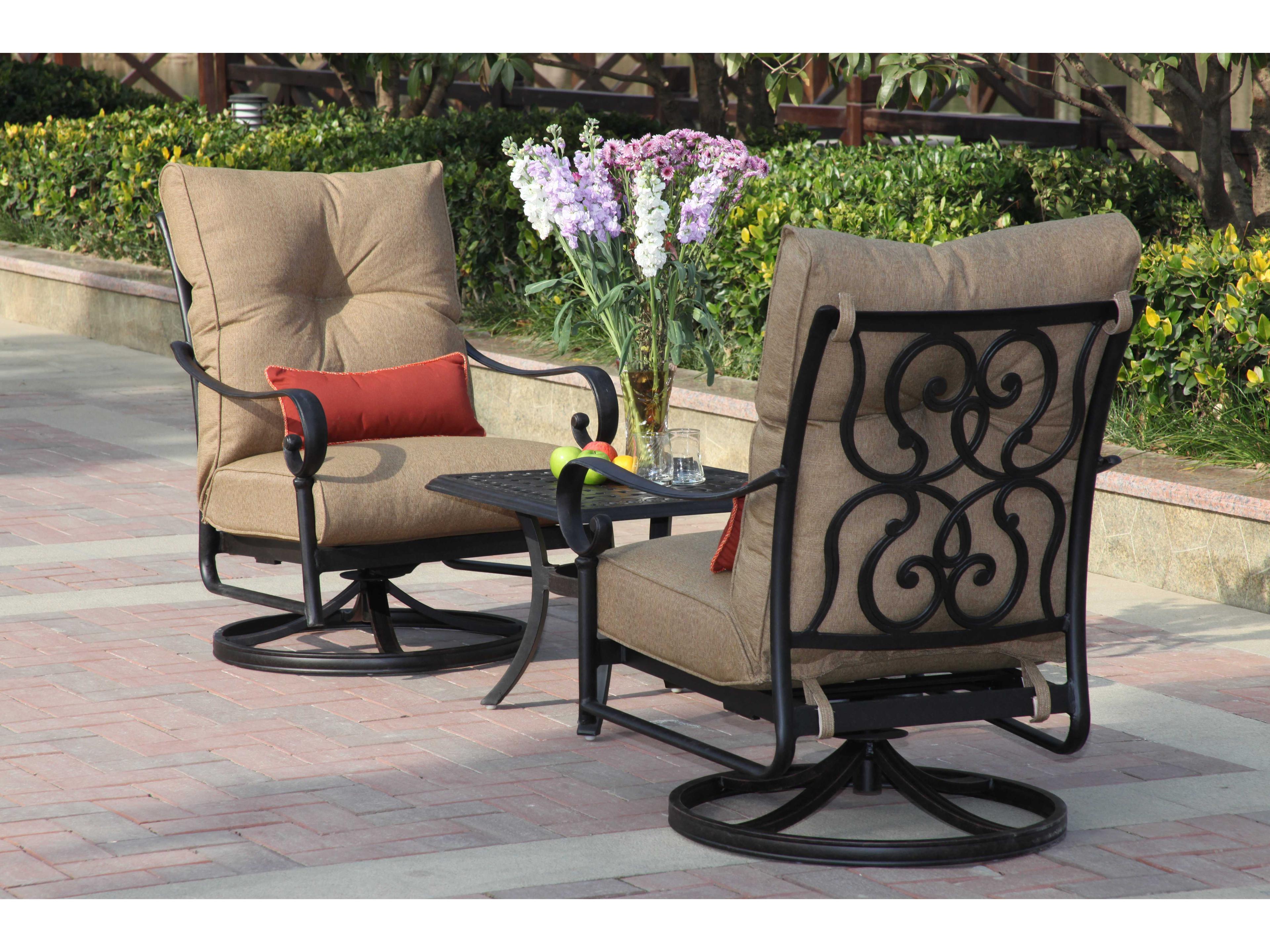 Santa Anita Antique Bronze Cast Aluminum Lounge Set