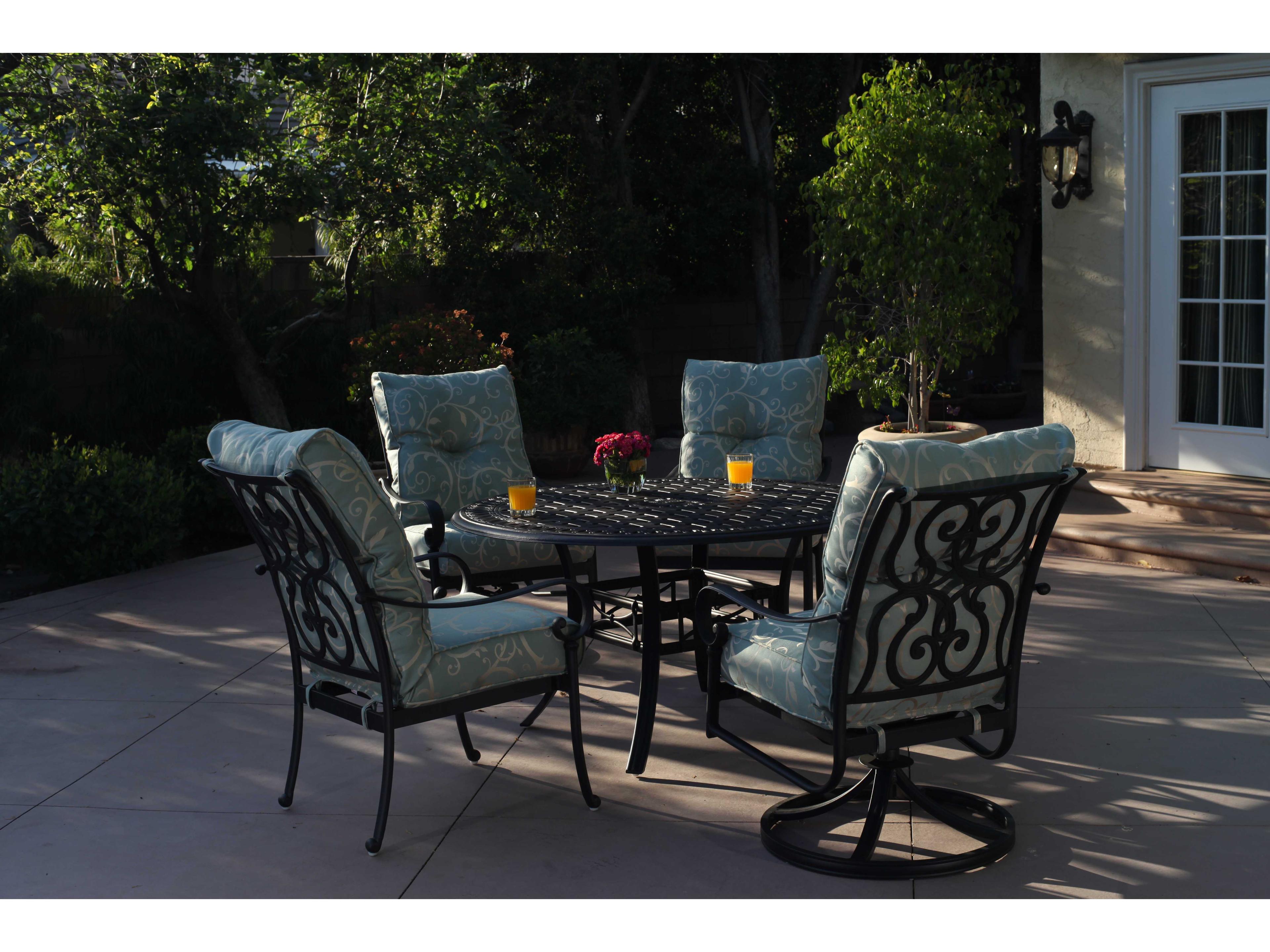Darlee Outdoor Living Santa Anita Antique Bronze Cast Aluminum Dining Set
