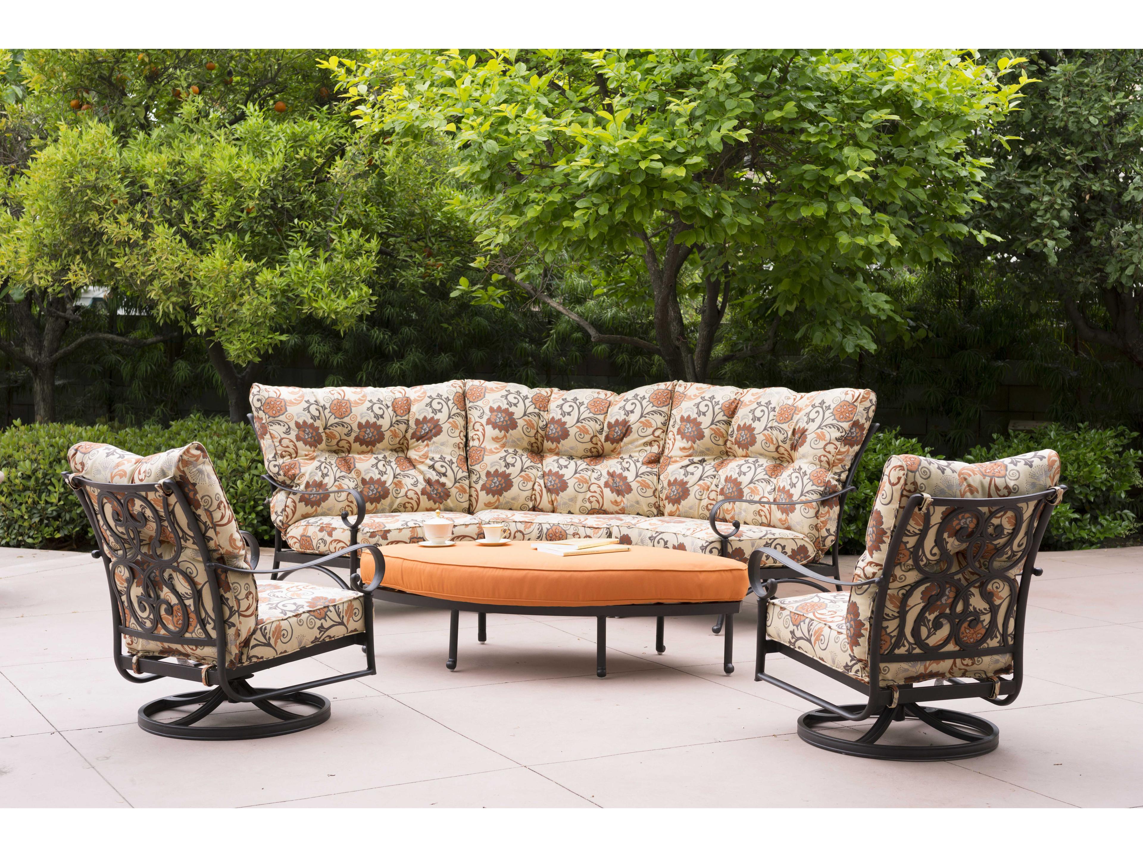Santa Anita Antique Bronze Cast Aluminum Lounge Set