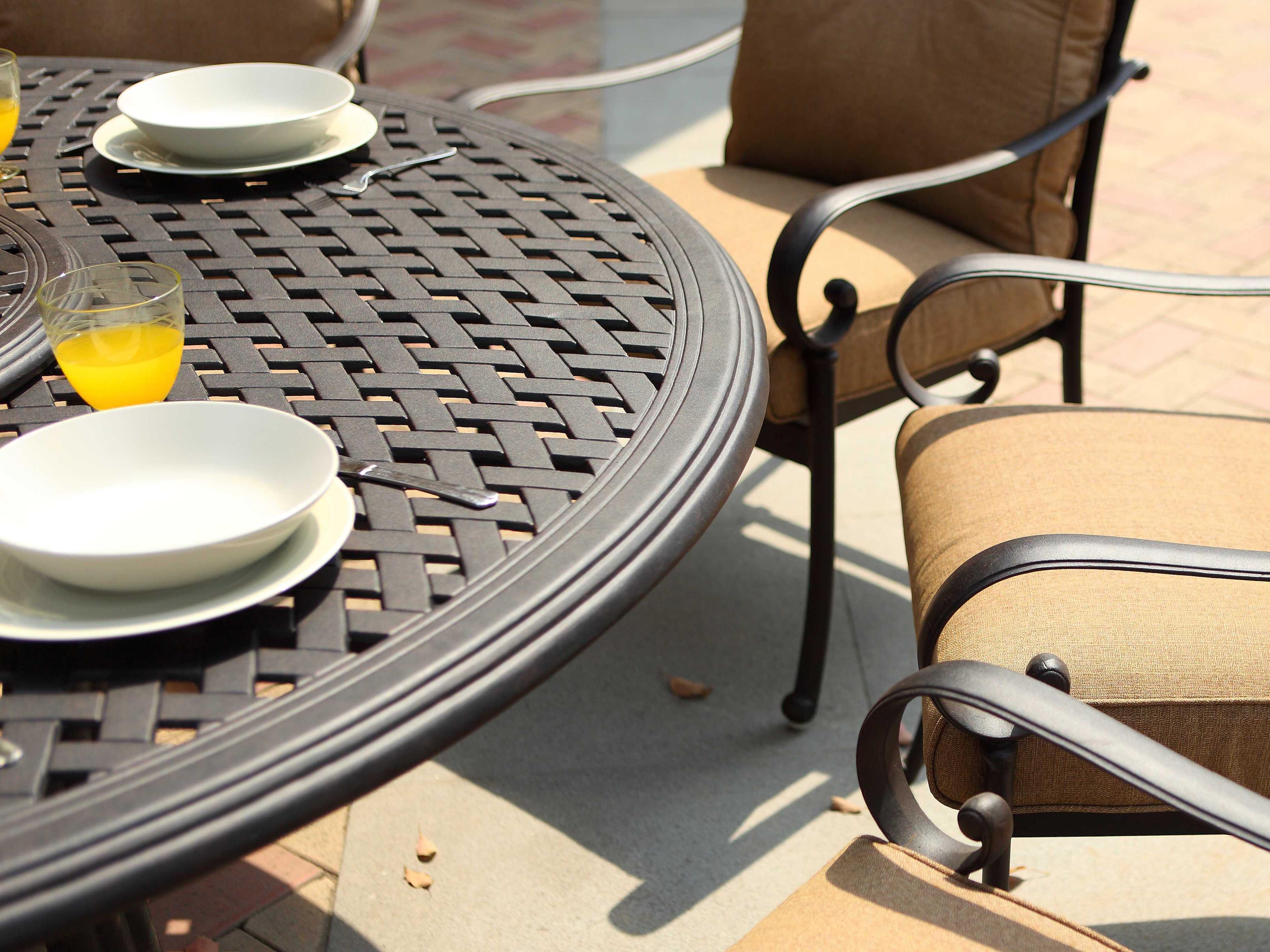 Darlee Outdoor Living Santa Anita Antique Bronze Cast Aluminum Dining Set