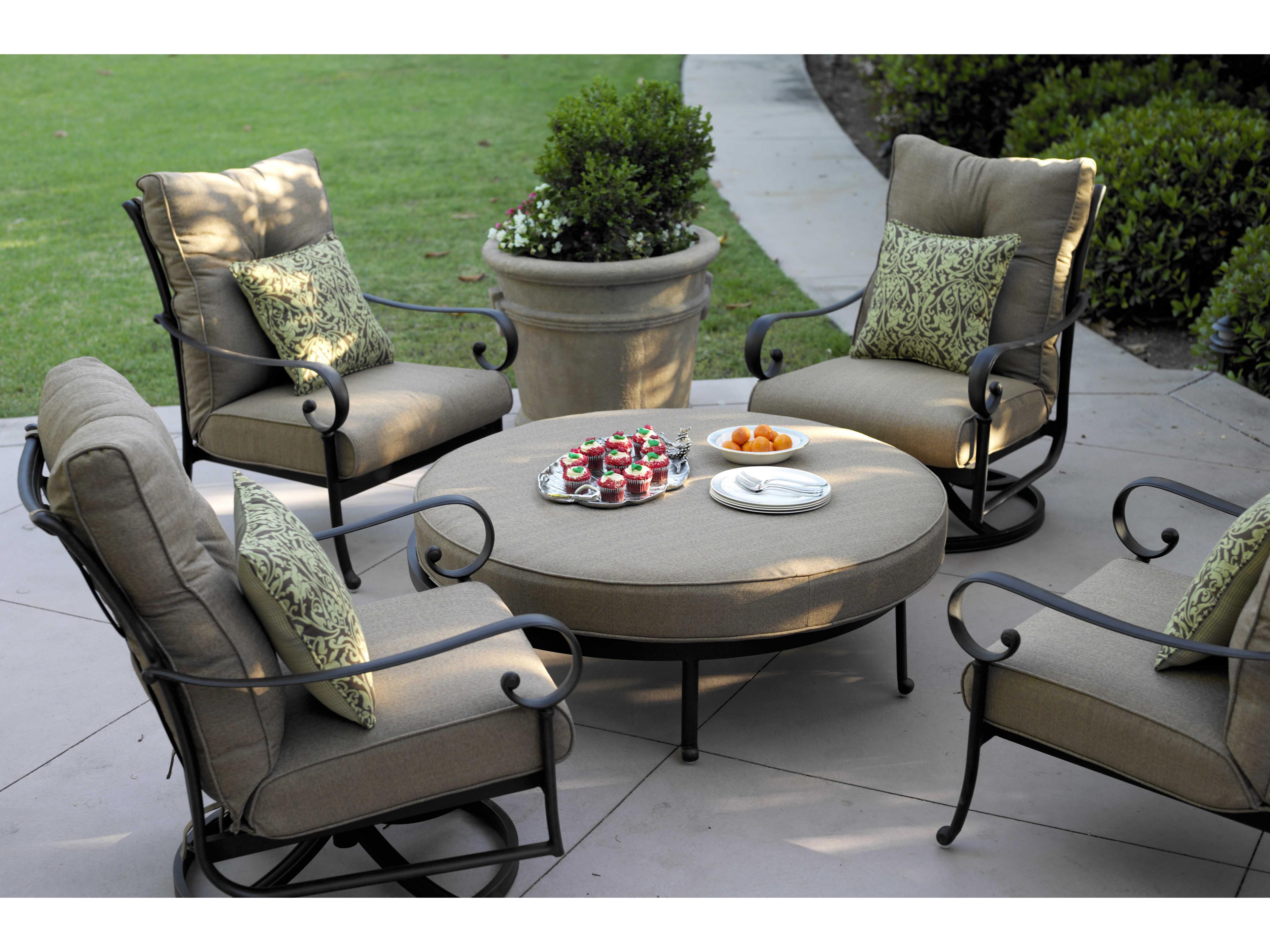Santa Anita Antique Bronze Cast Aluminum Lounge Set