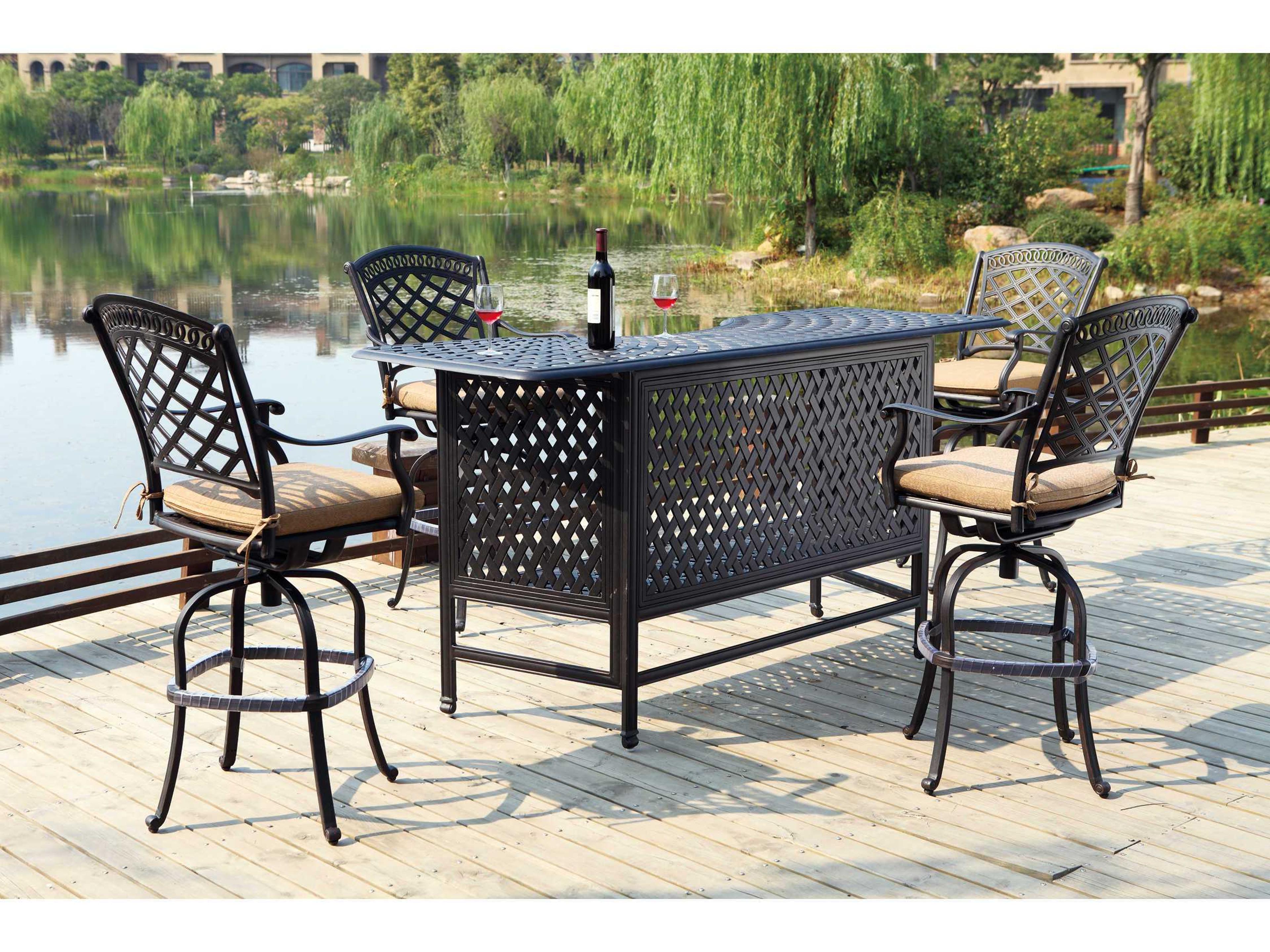 Sedona Antique Bronze Cast Aluminum Bar Set