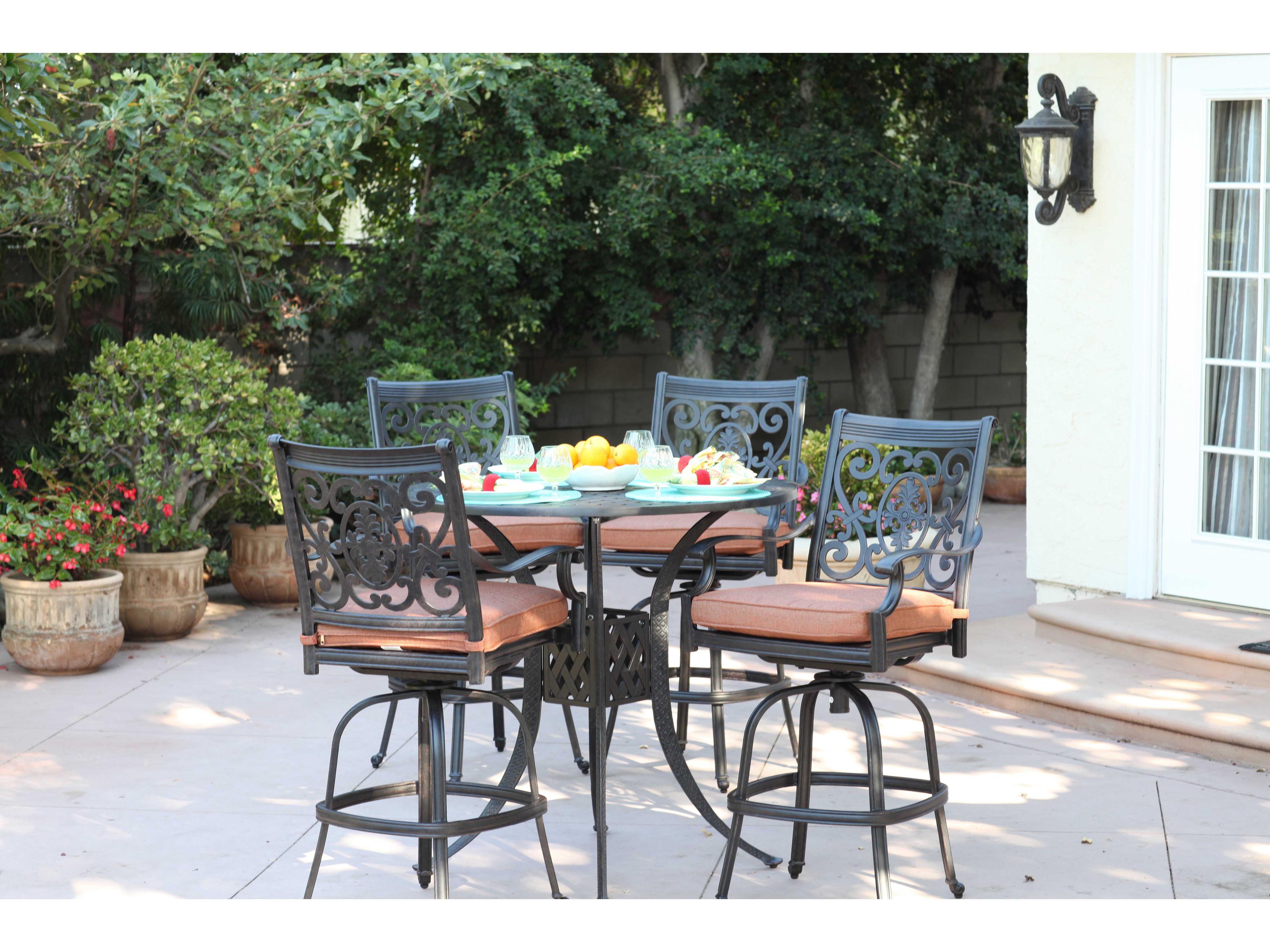 St. Cruz Antique Bronze Cast Aluminum Bar Set