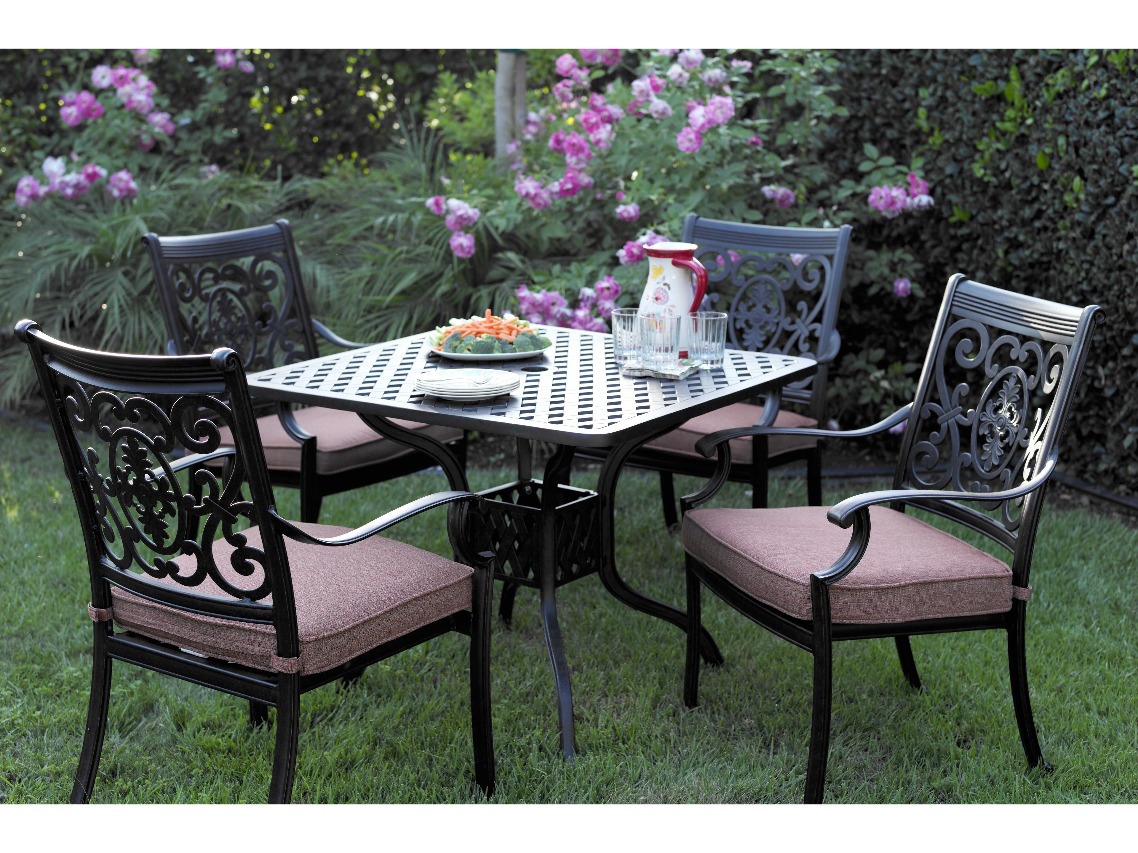 St. Cruz Antique Bronze Cast Aluminum Dining Set