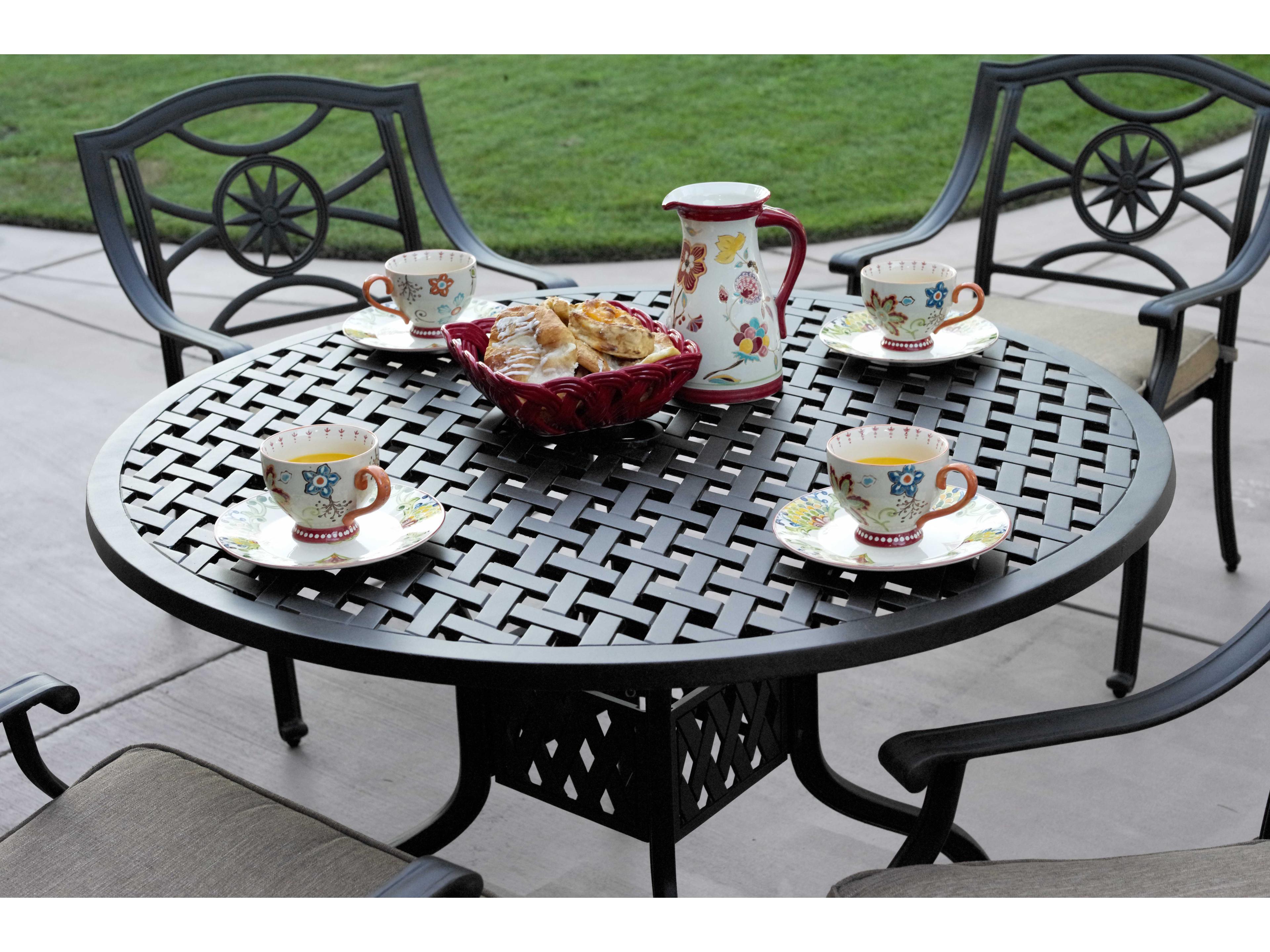 Darlee Outdoor Living Ten Star Antique Bronze Cast Aluminum Dining Set