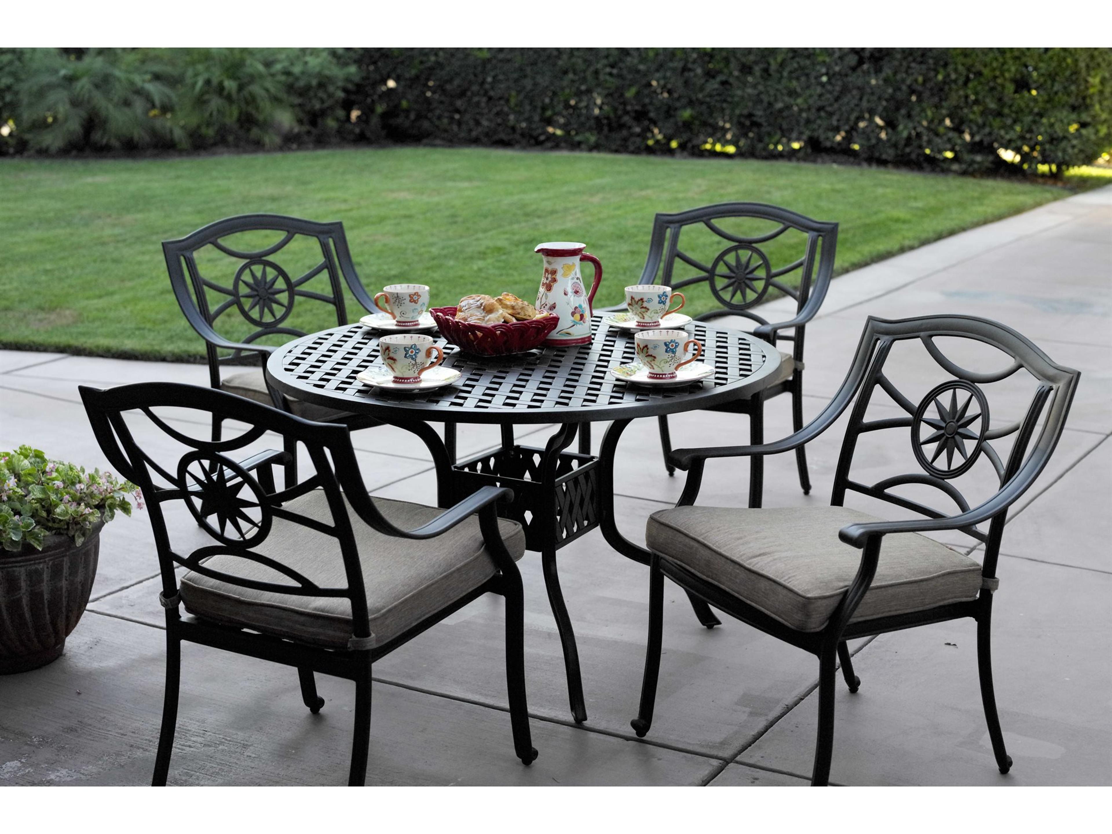 Darlee Outdoor Living Ten Star Antique Bronze Cast Aluminum Dining Set