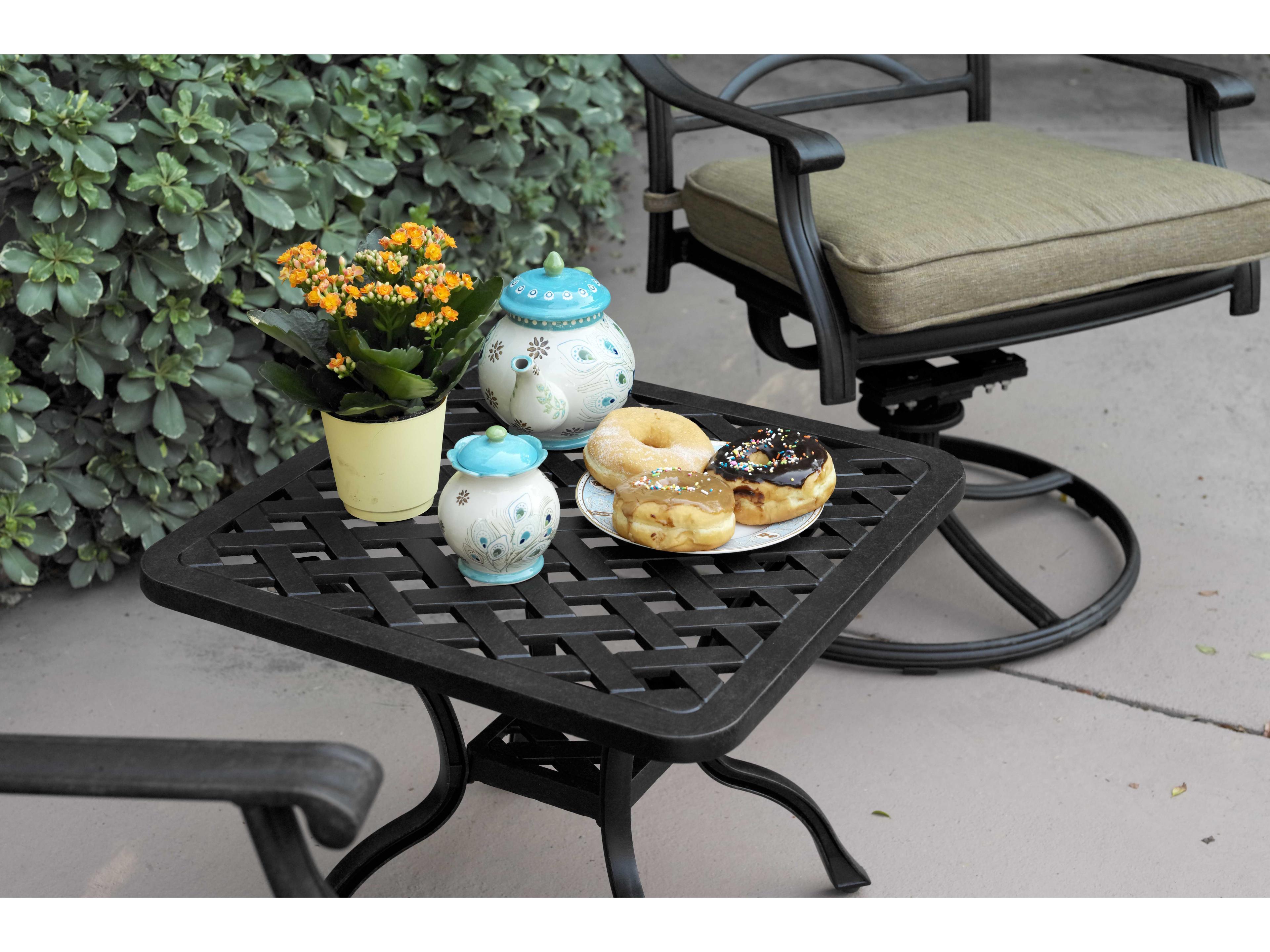 Darlee Outdoor Living Ten Star Antique Bronze Cast Aluminum Lounge Set