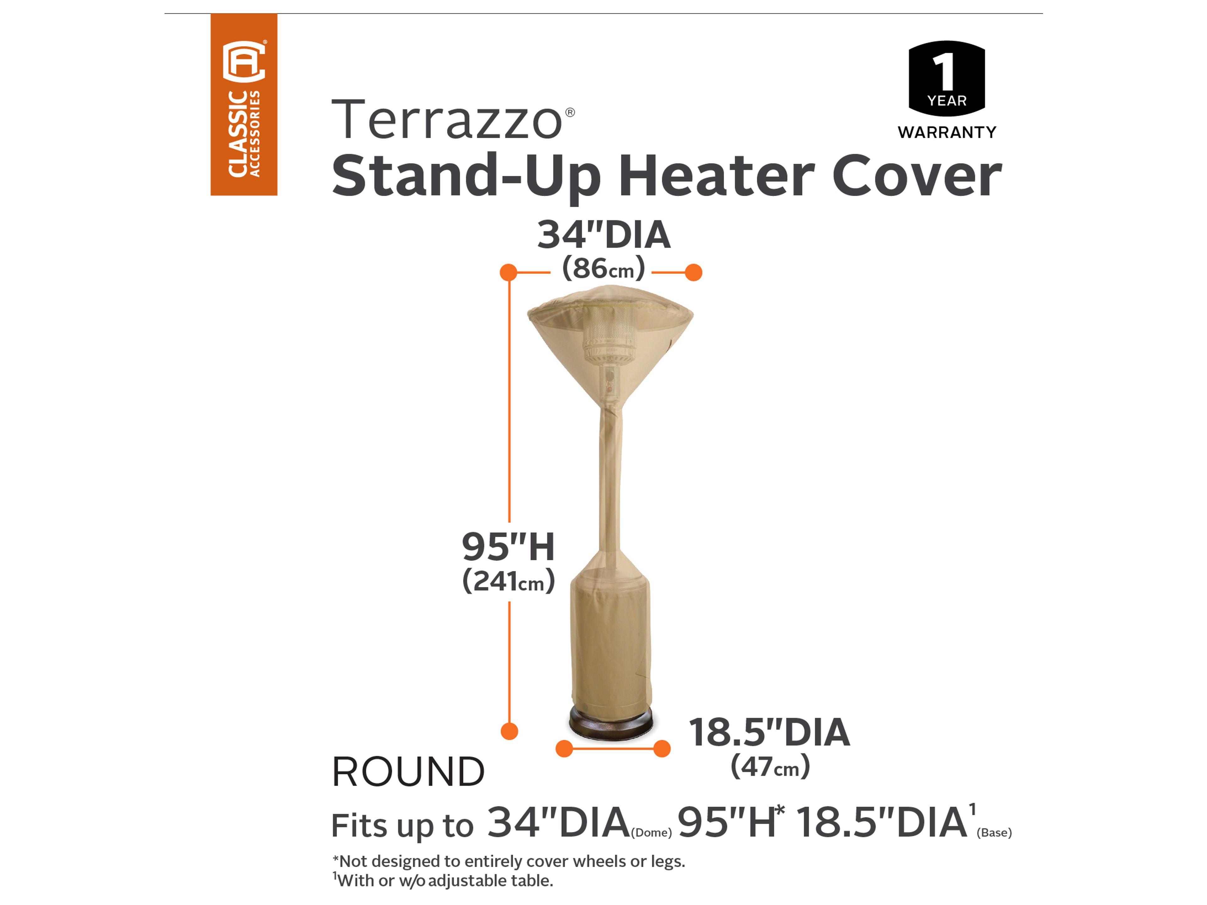 Duck Covers Terrazzo Sand 34 Inch Round Standup Heater Cover