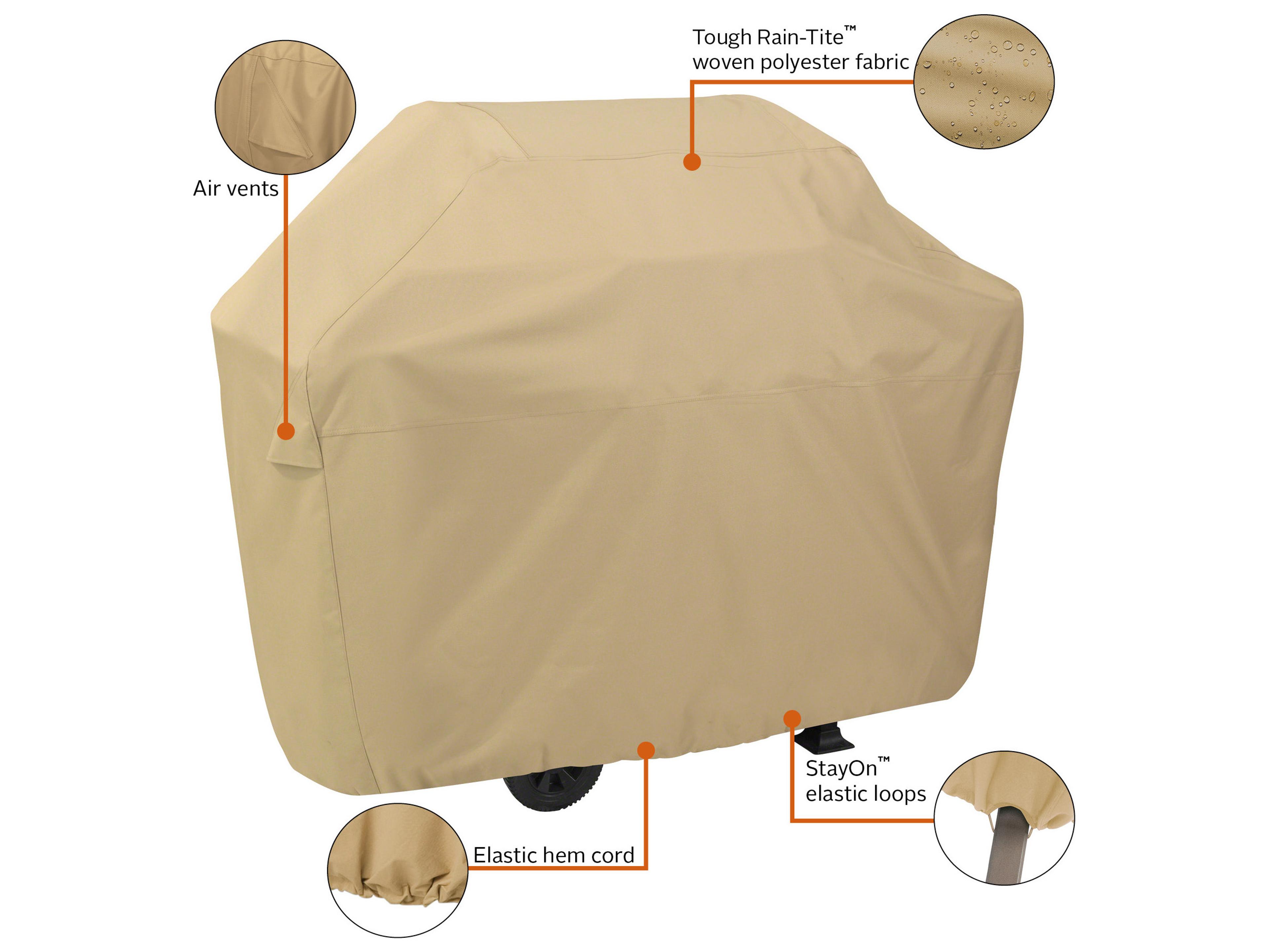 Duck Covers Terrazzo Sand 58 Inch BBQ Grill Cover