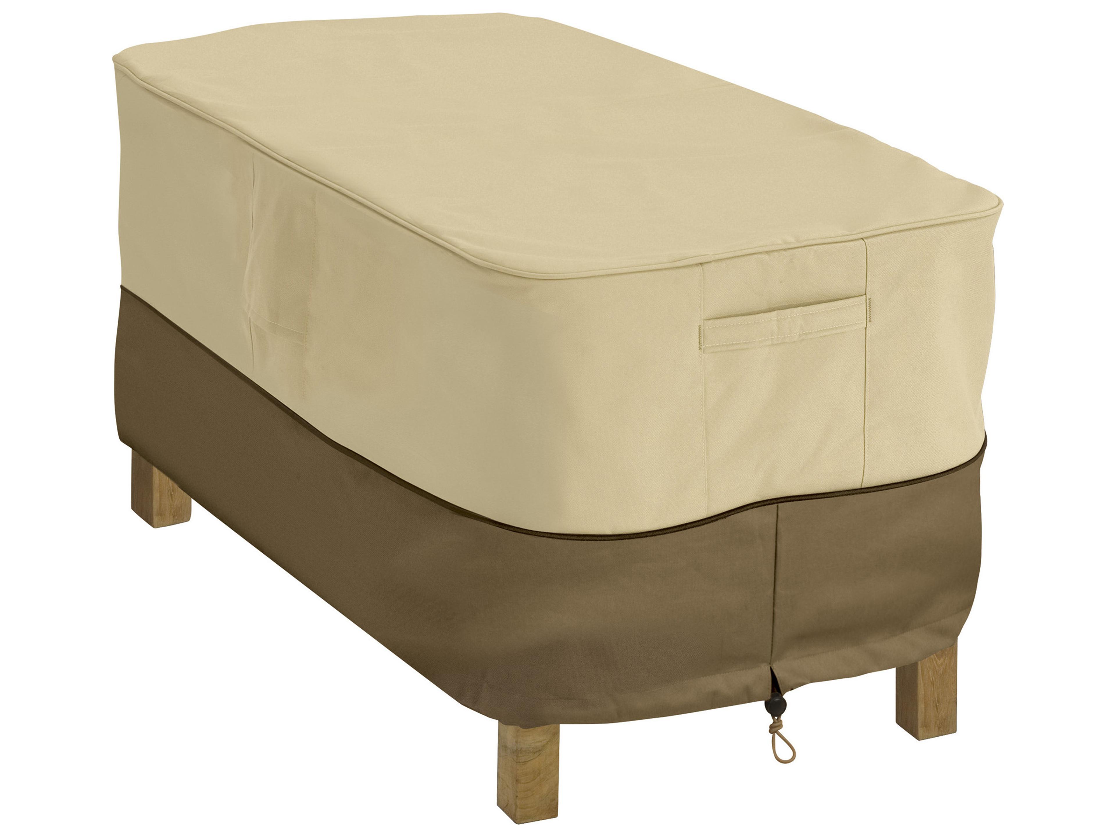 Veranda Pebble 48 Inch Rectangular Coffee Table Cover