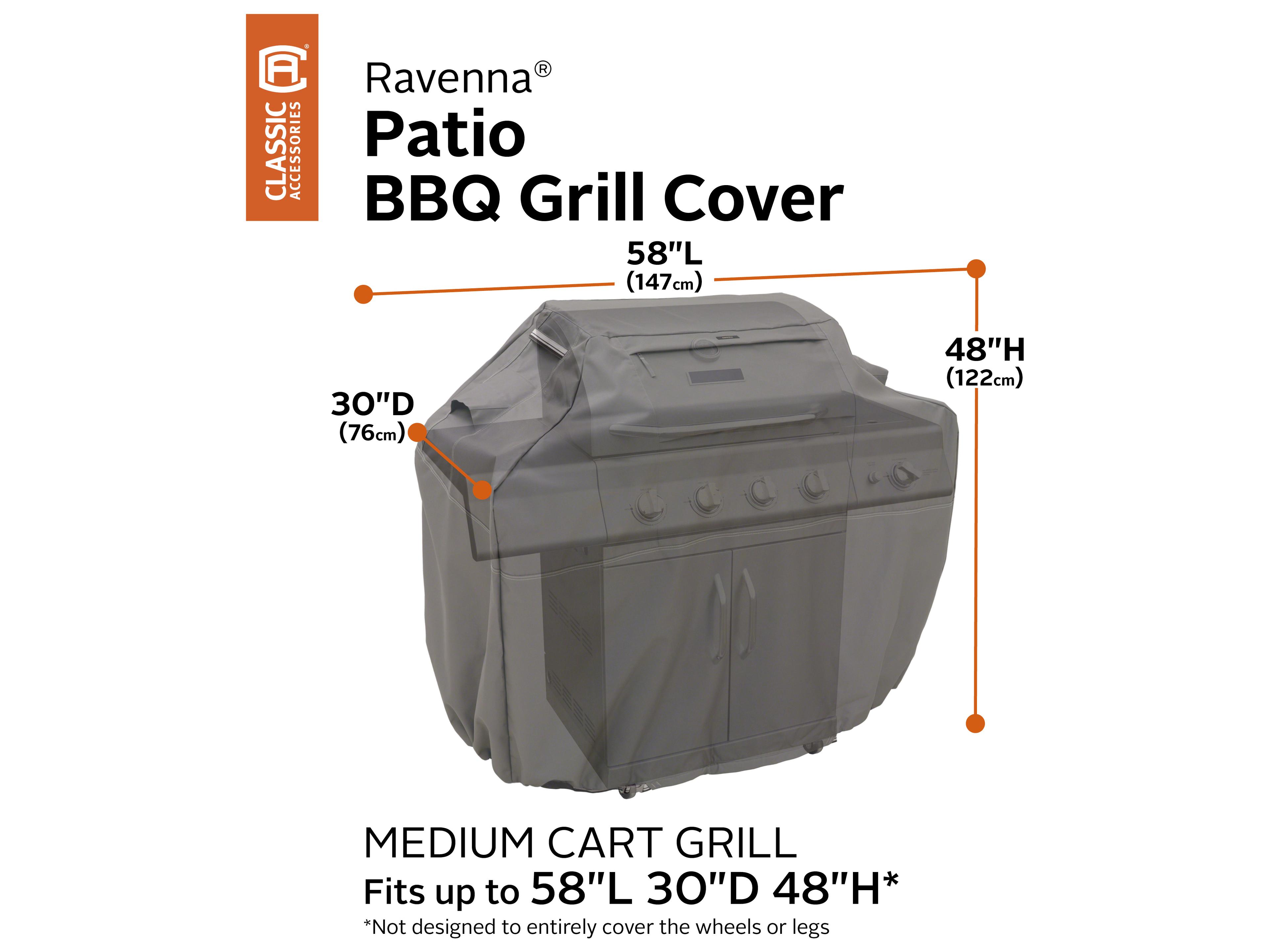 Duck Covers Ravenna Dark Taupe 58'' BBQ Grill Cover