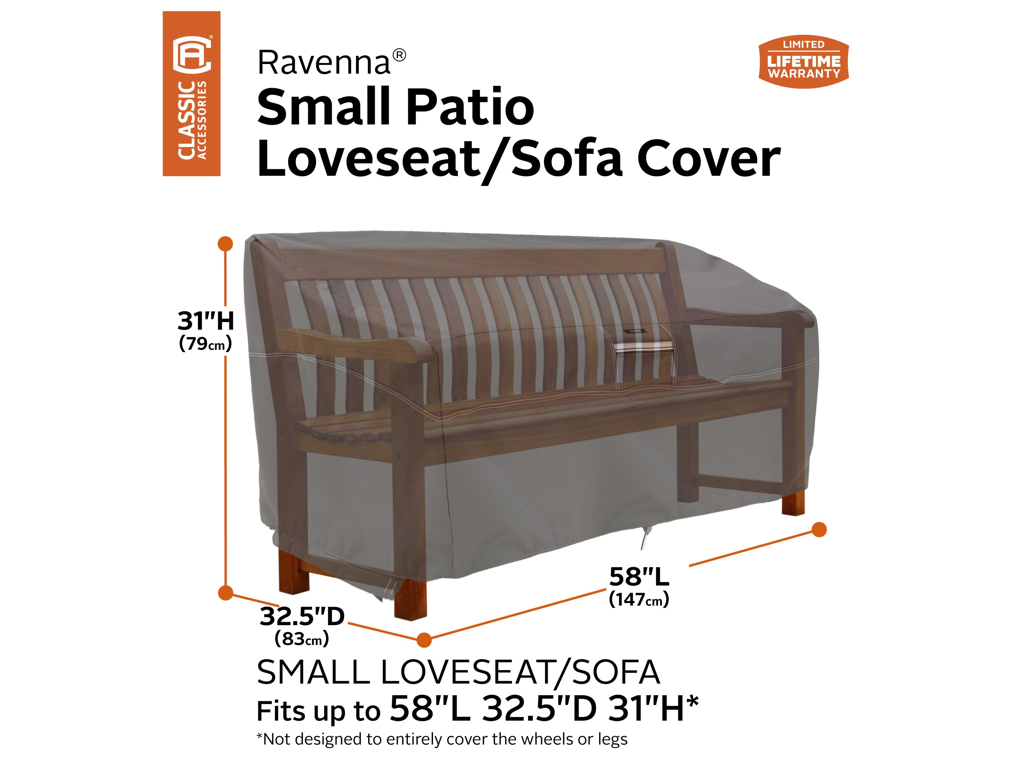 Duck Covers Ravenna Dark Taupe 58 Inch Sofas/Loveseat Cover