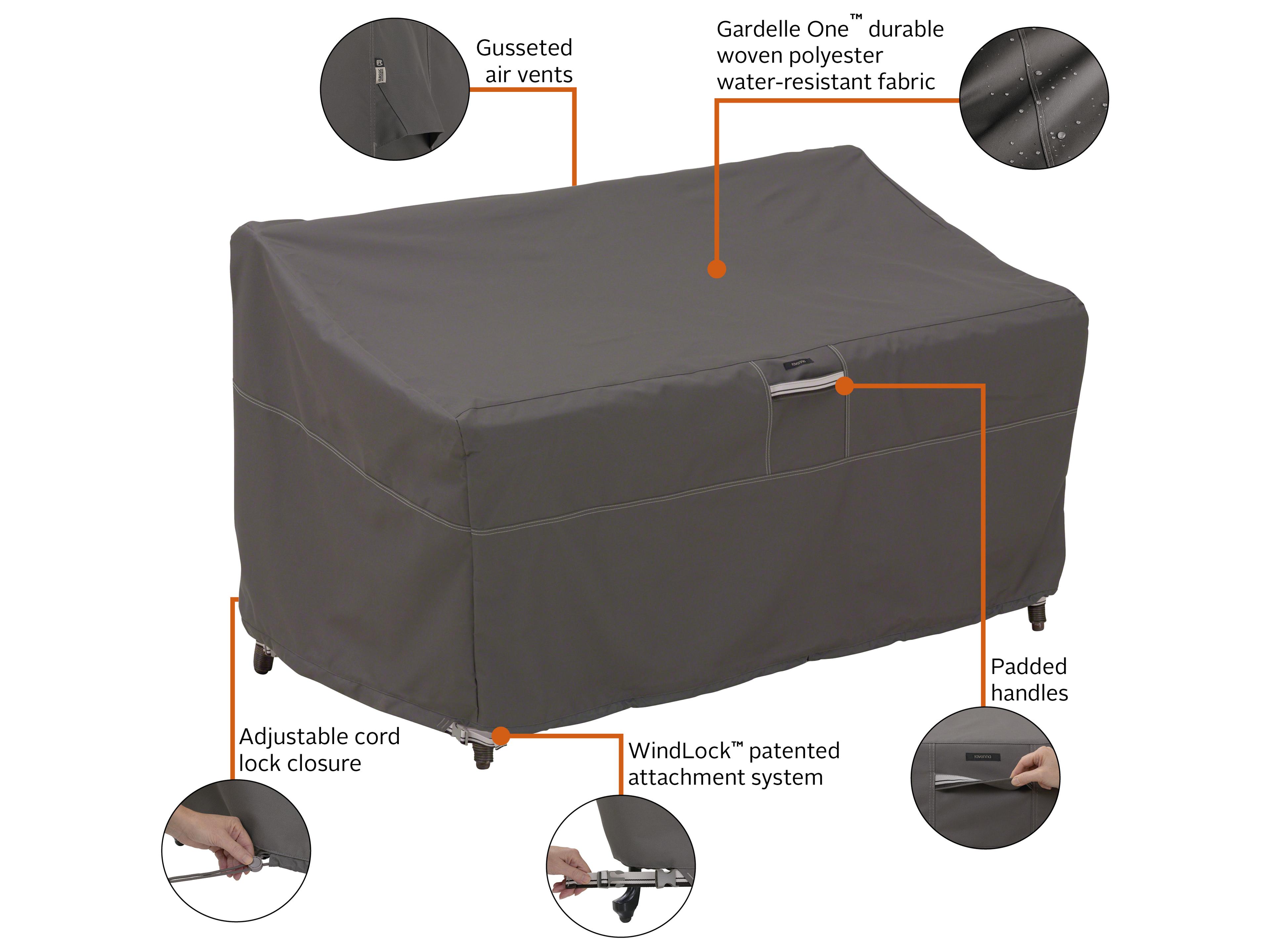 Duck Covers Ravenna Dark Taupe 58 Inch Sofas/Loveseat Cover