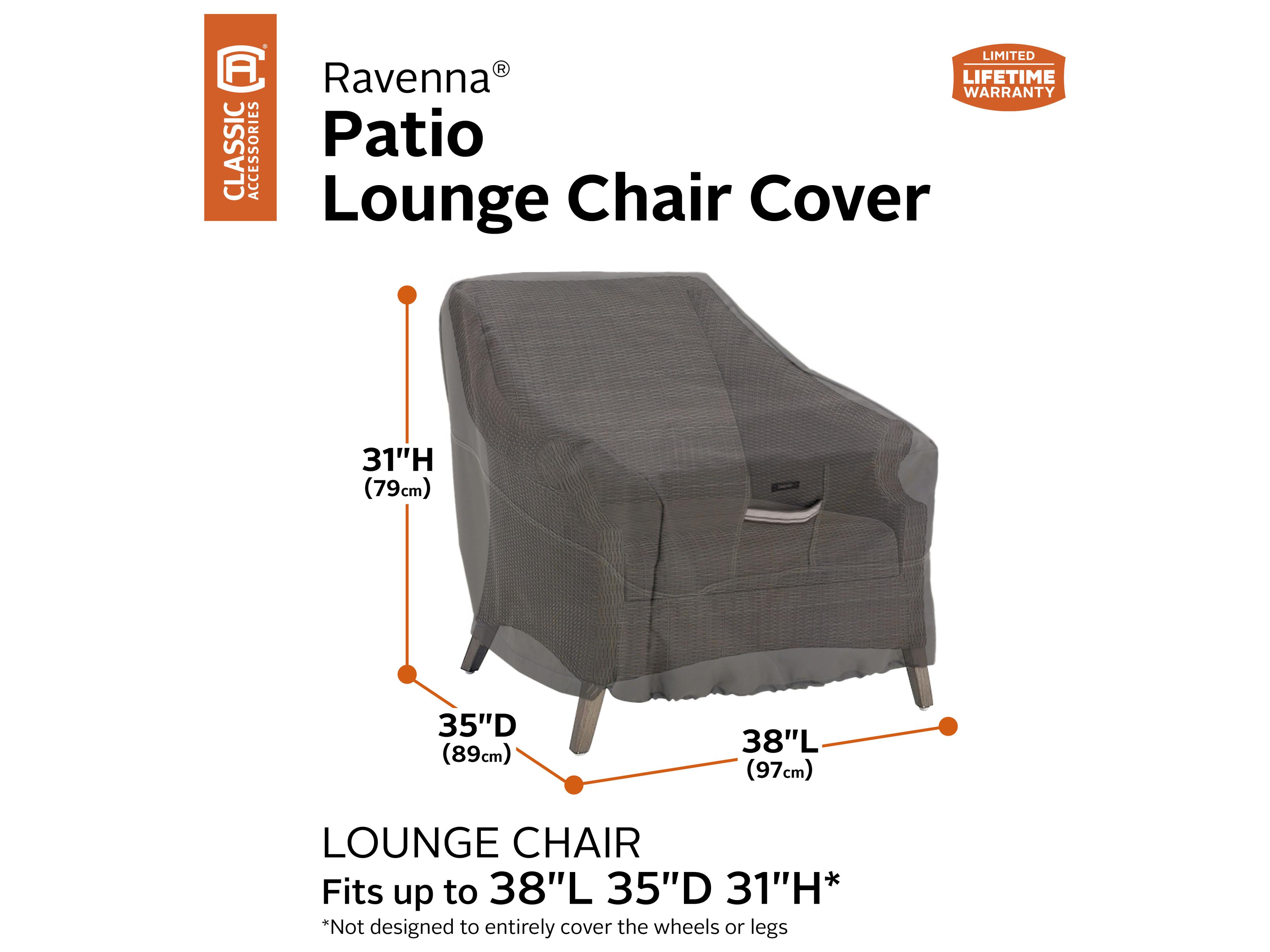 Duck Covers Ravenna Dark Taupe 38 Inch Lounge Chair Cover