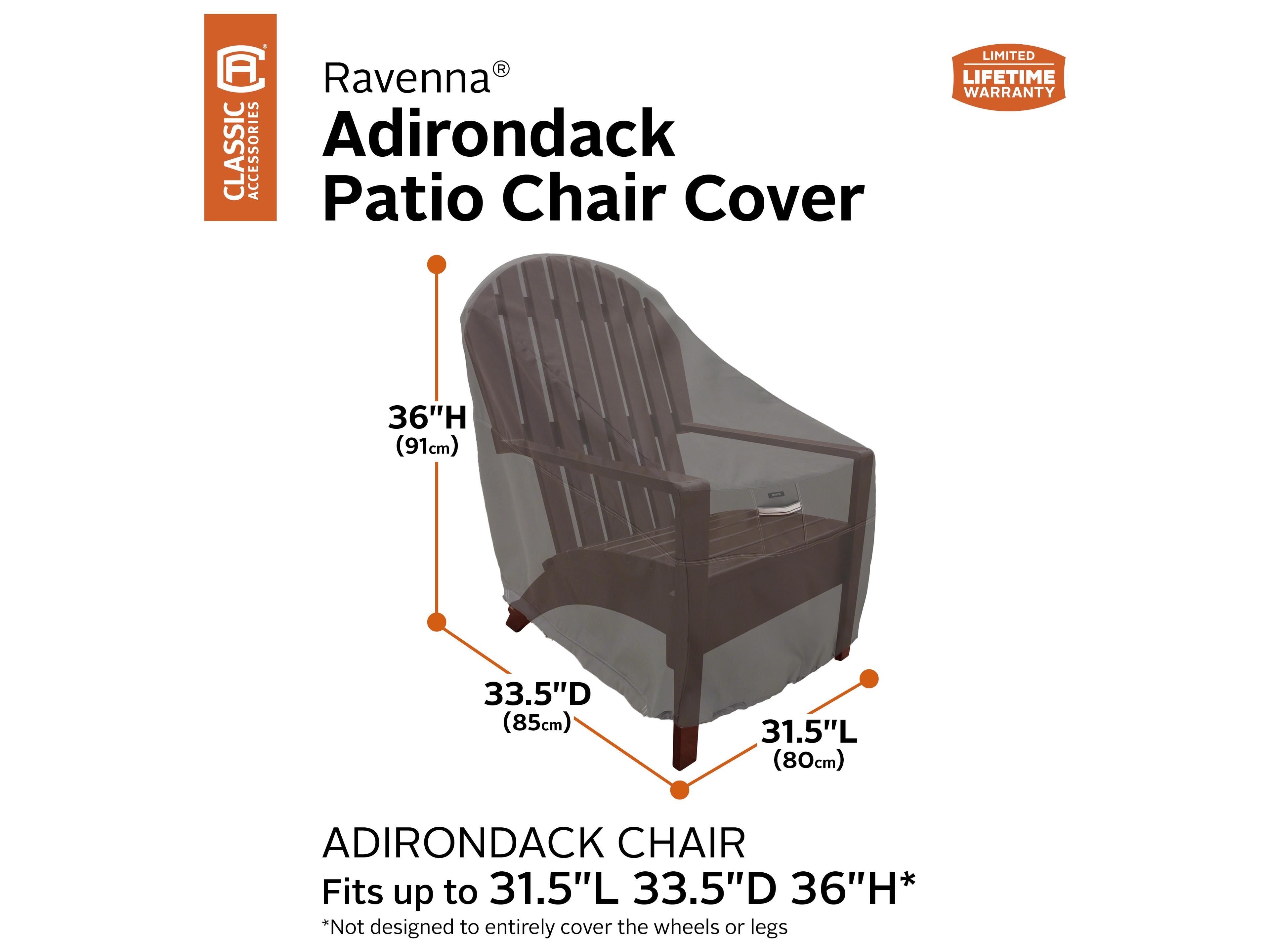 Duck Covers Ravenna Dark Taupe 31.5 Inch Adirondack Chair Cover