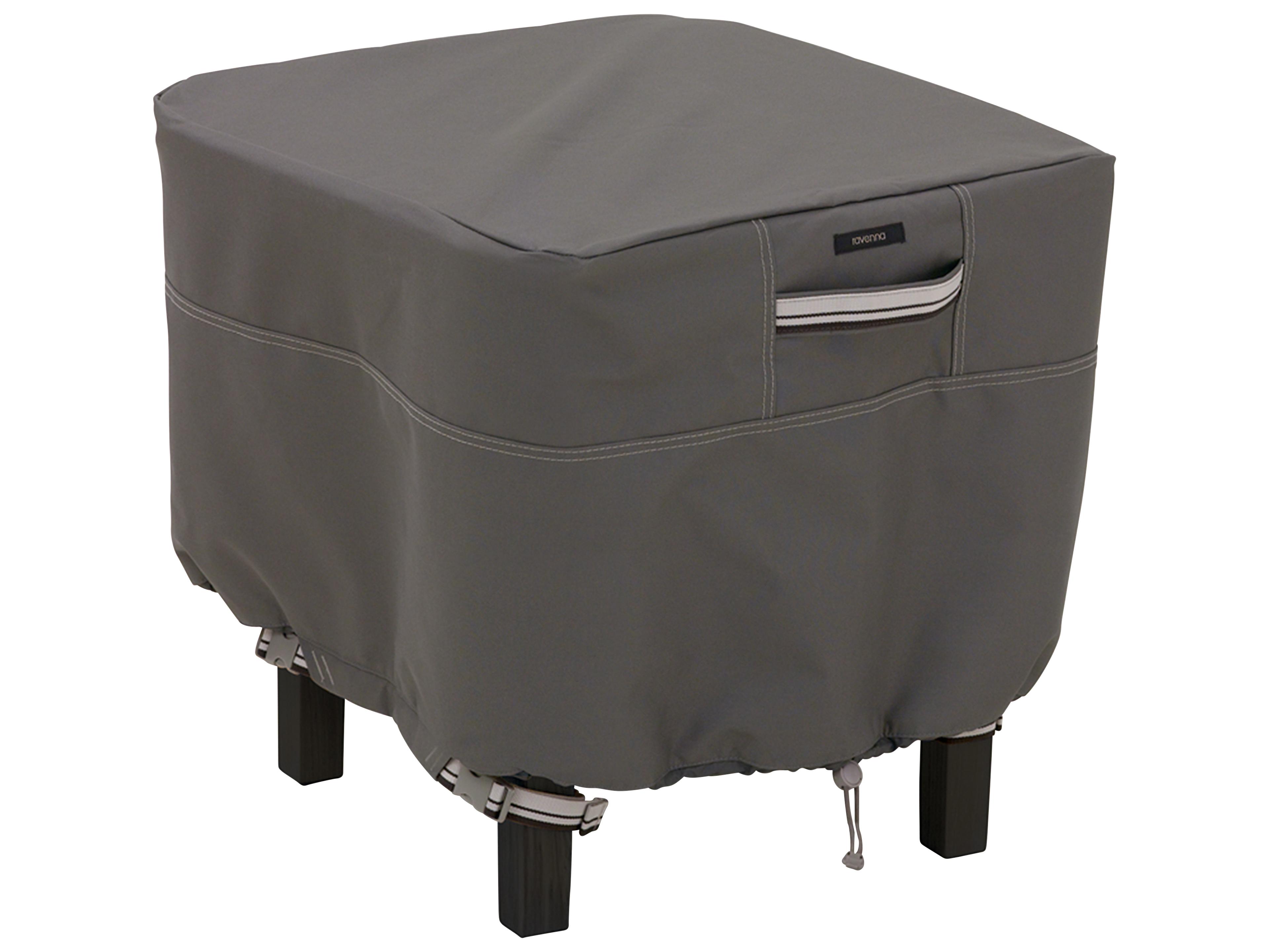 Ravenna Dark Taupe 21 Inch Square Ottoman/Table Cover