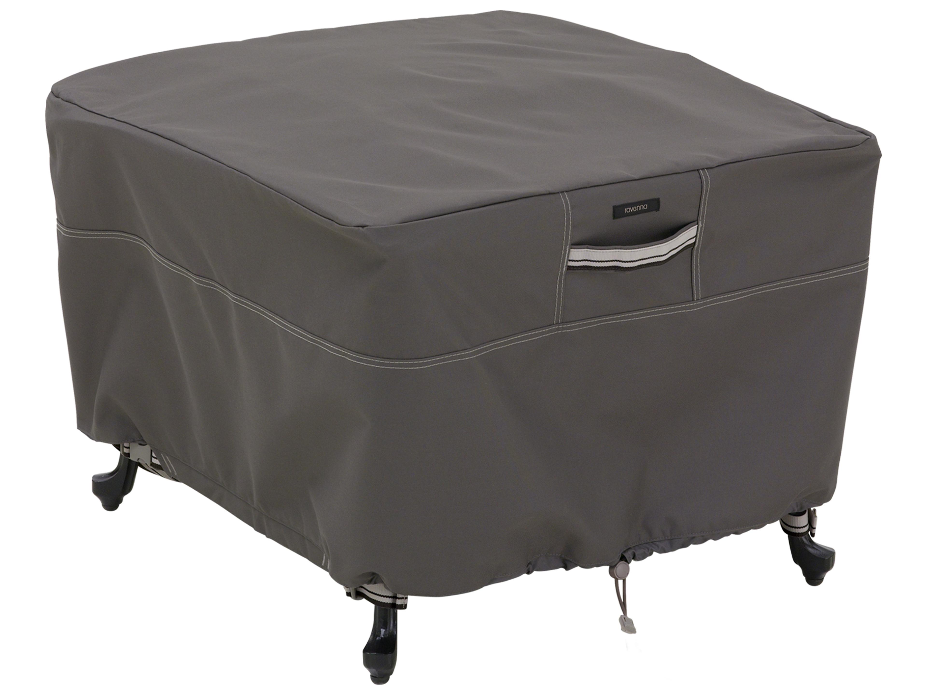 Ravenna Dark Taupe 26 Inch Square Ottoman/Table Cover